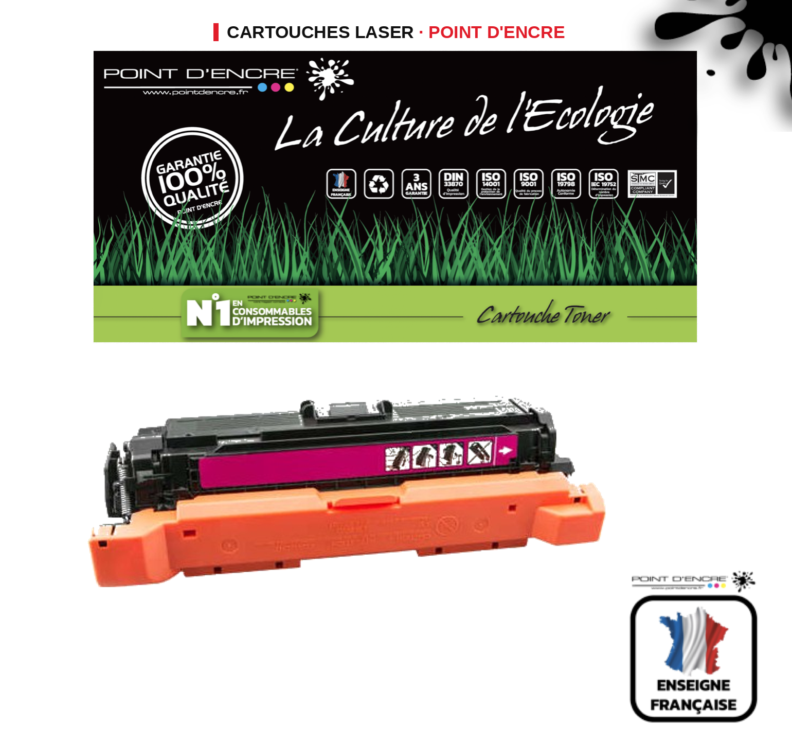 Cartouche laser POINT D'ENCRE Canon 064H — MAGENTA