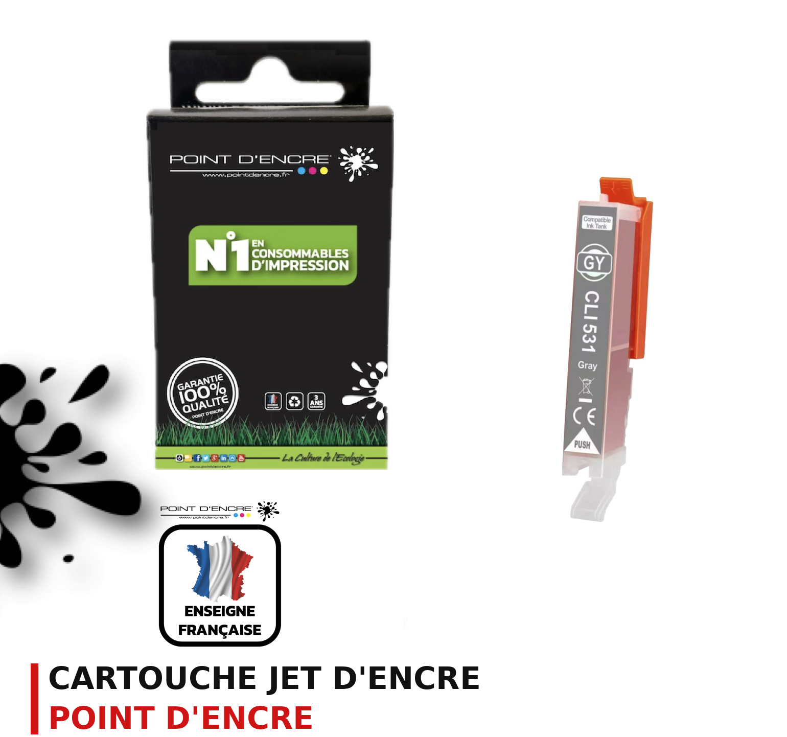 Cartouche d'encre POINT D'ENCRE Canon 531GY