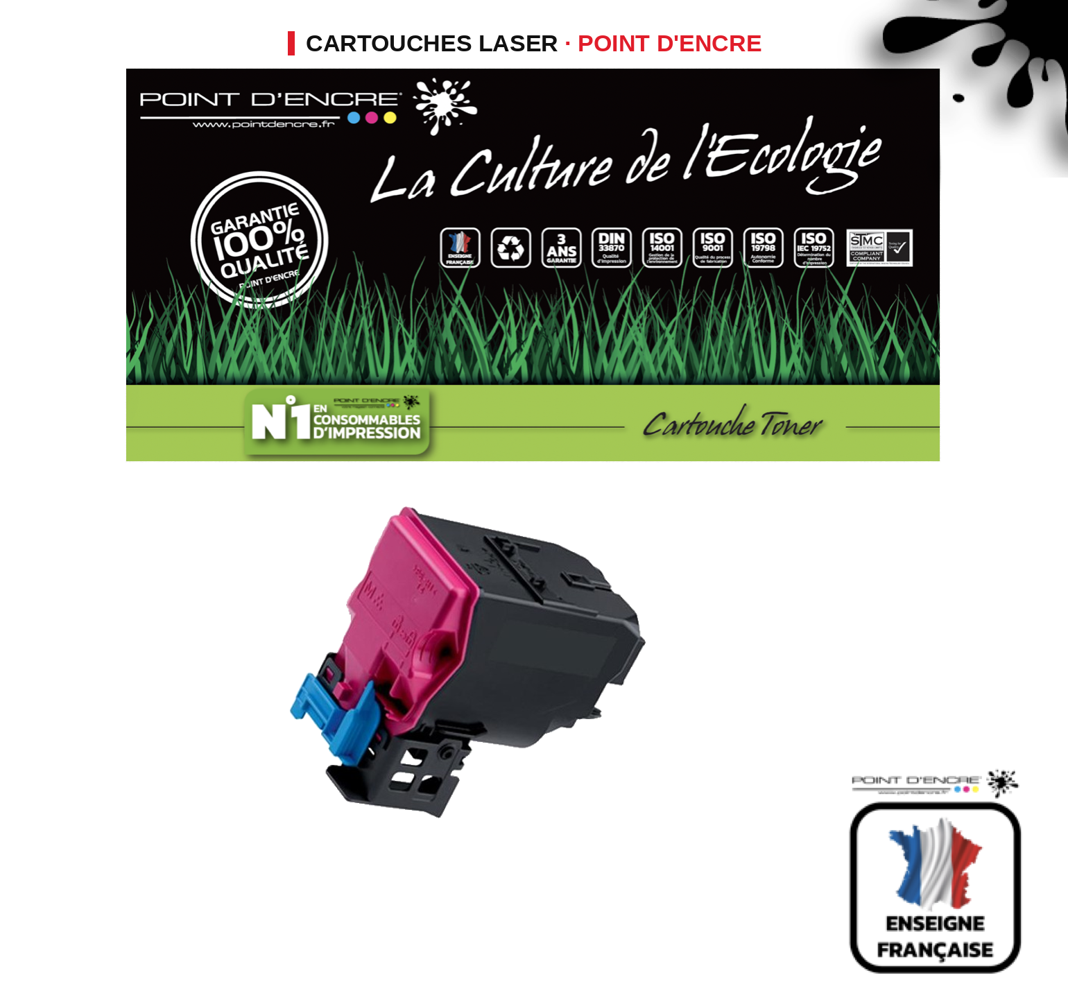 Cartouche laser POINT D'ENCRE Konica Minolta TNP48 — MAGENTA