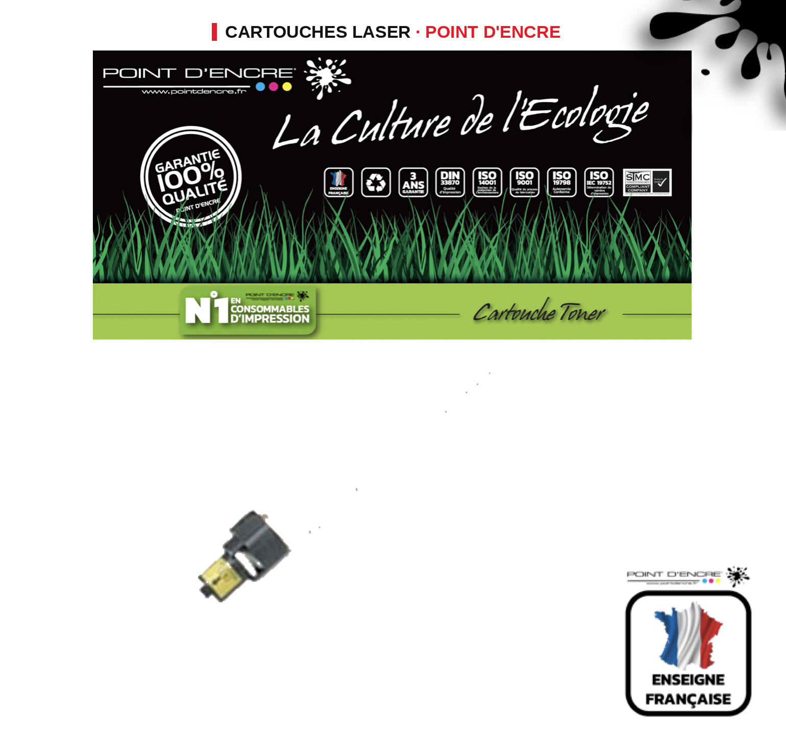 Cartouche laser POINT D'ENCRE Ricoh C4000 — JAUNE