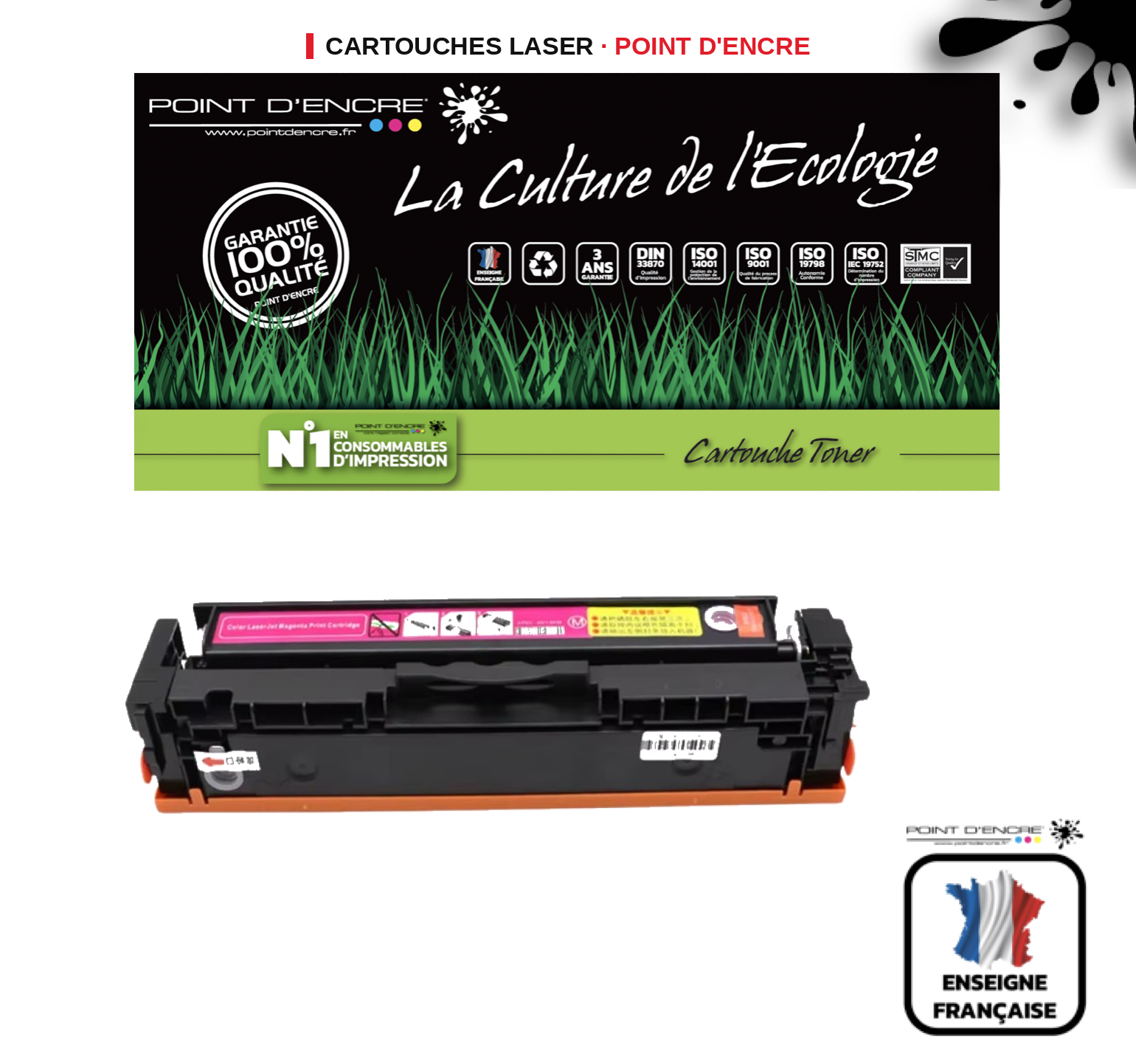 Cartouche laser POINT D'ENCRE Hp 219X — MAGENTA