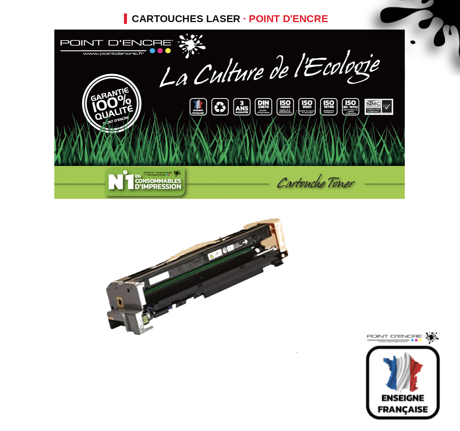 Tambour POINT D'ENCRE Xerox B7025 — NOIR