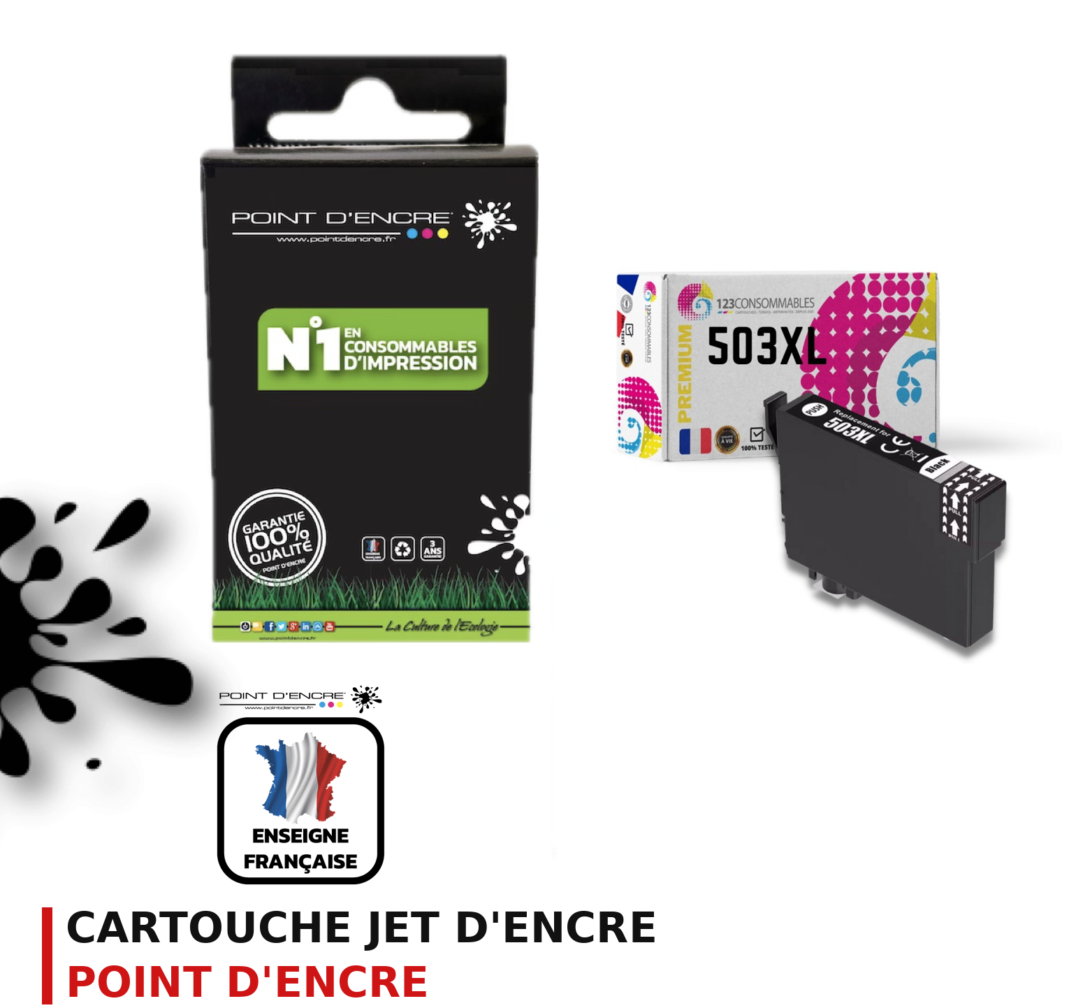 Cartouche d'encre POINT D'ENCRE Epson 503 — NOIR