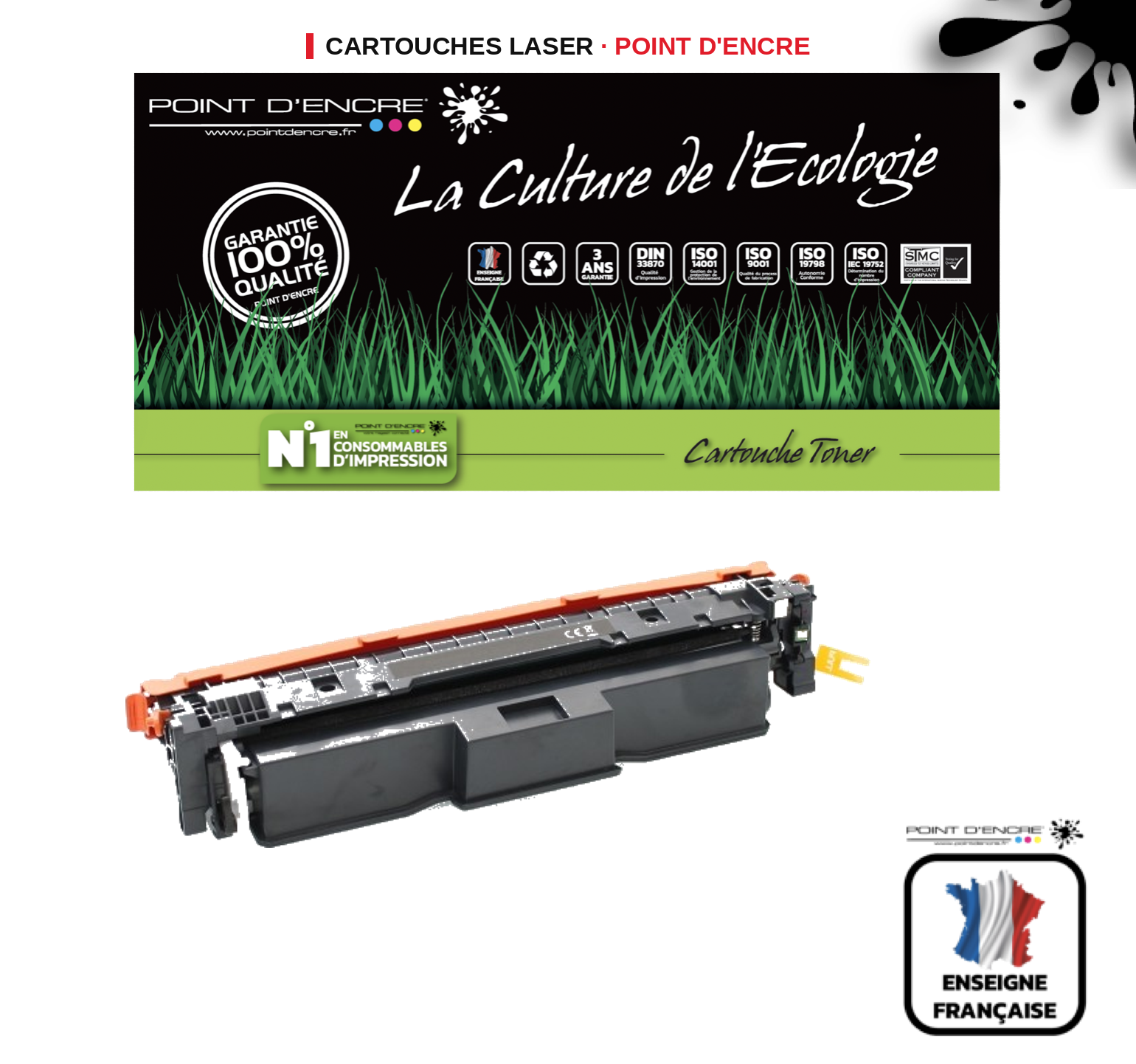 Cartouche laser POINT D'ENCRE Canon 069H — NOIR