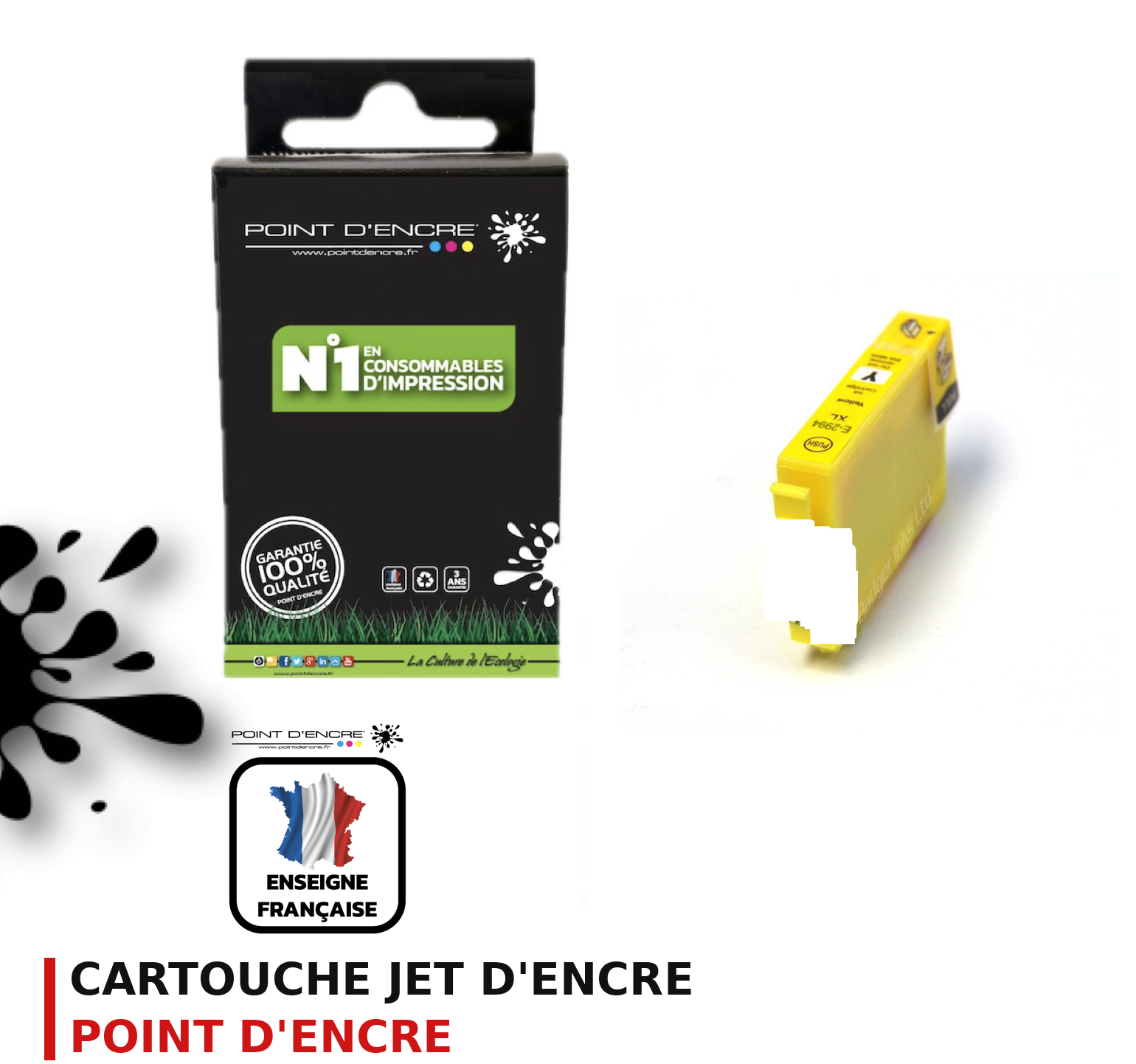 Cartouche d'encre POINT D'ENCRE Epson T29XL — JAUNE