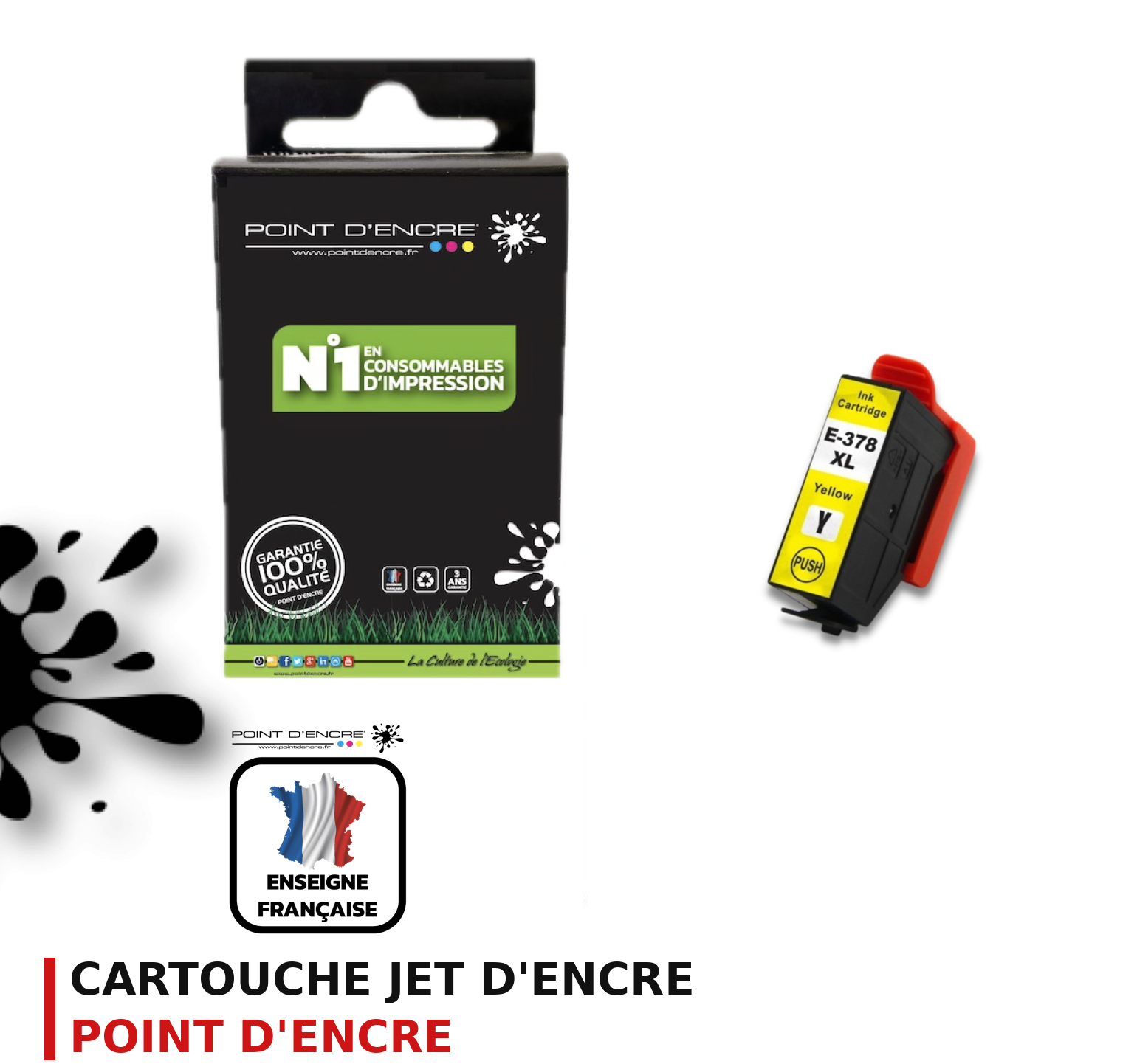 Cartouche d'encre POINT D'ENCRE Epson 378XL — JAUNE