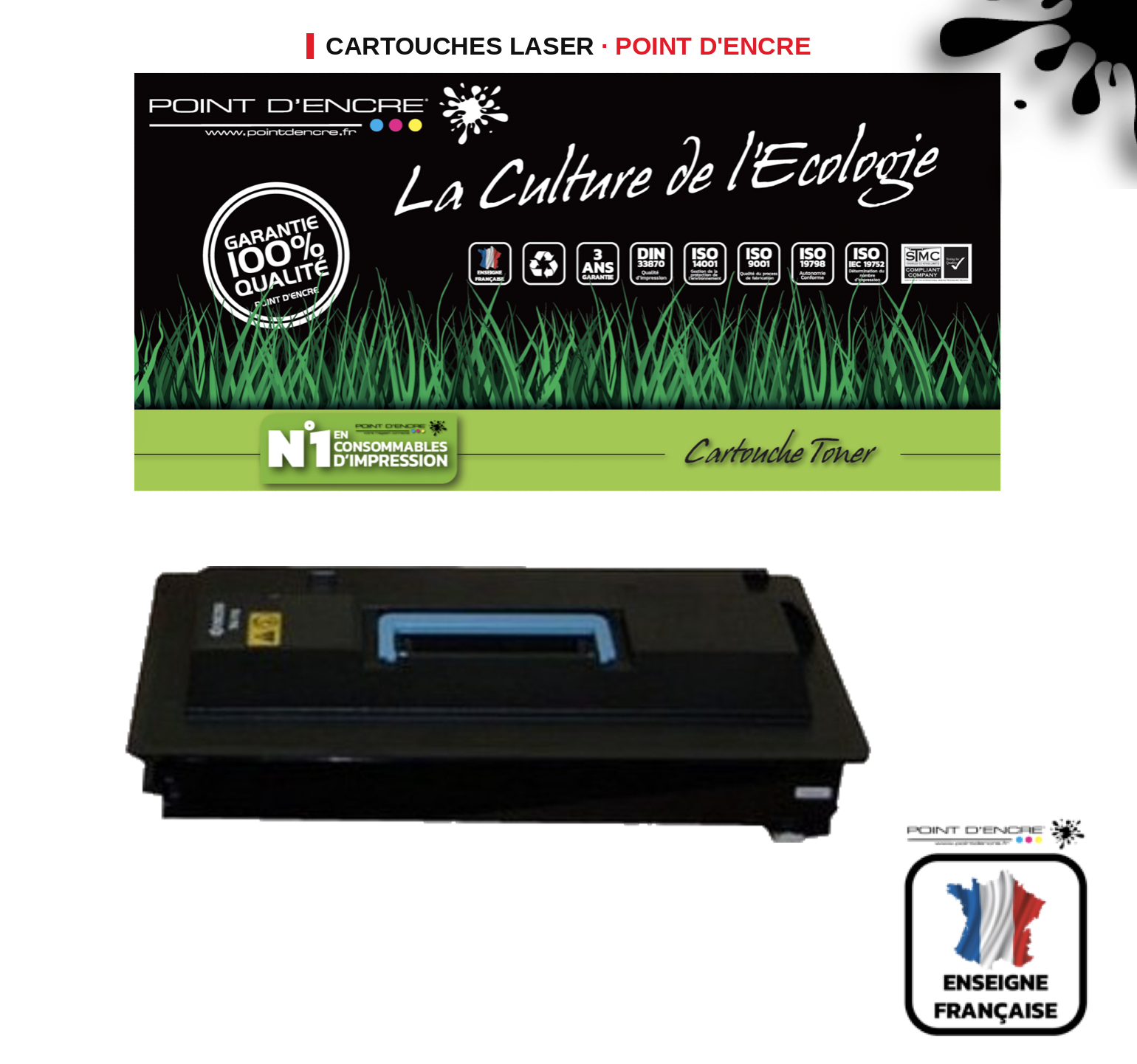 Cartouche laser POINT D'ENCRE Kyocera 715 — NOIR