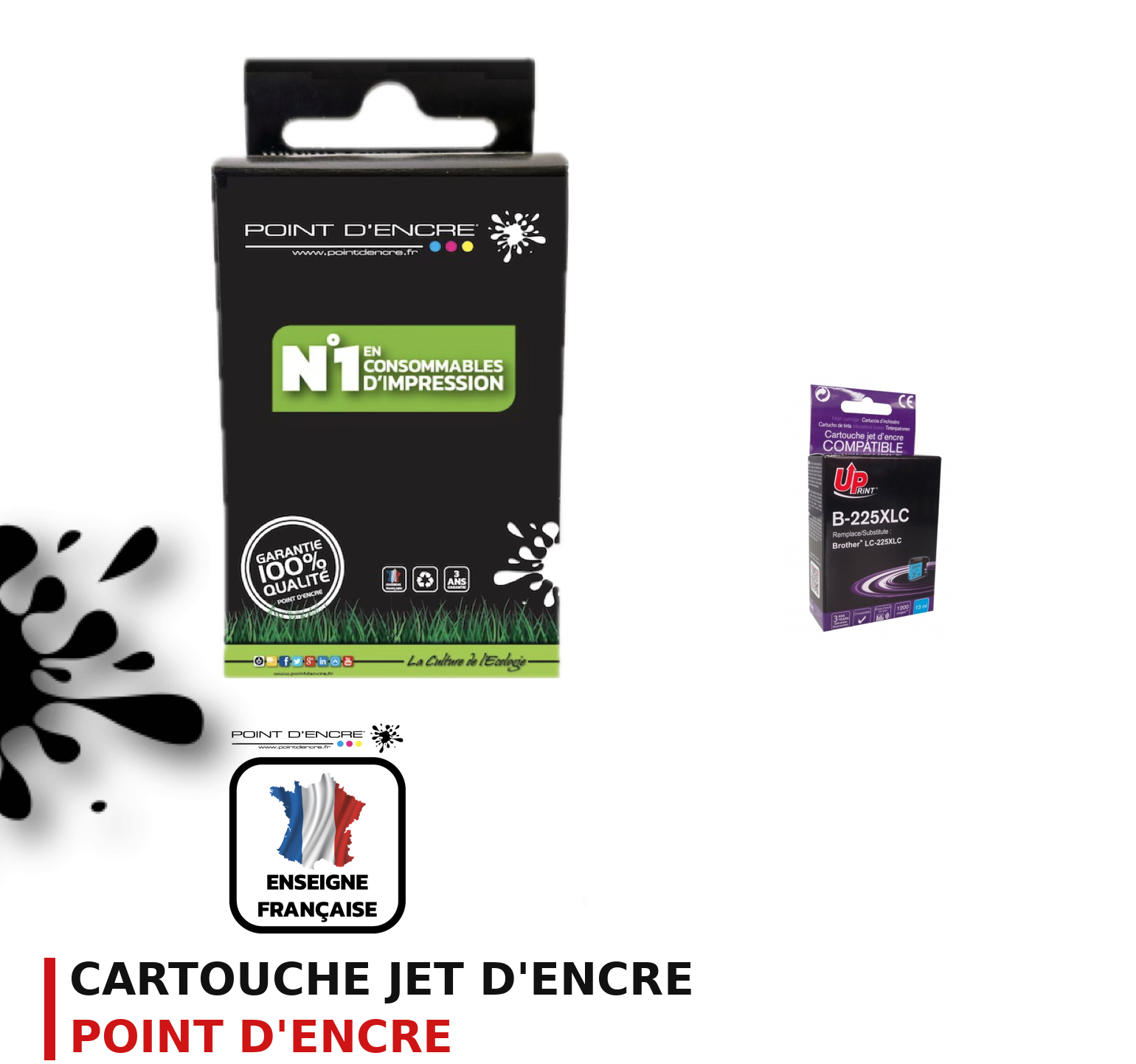 Cartouche d'encre POINT D'ENCRE Brother 223C — CYAN
