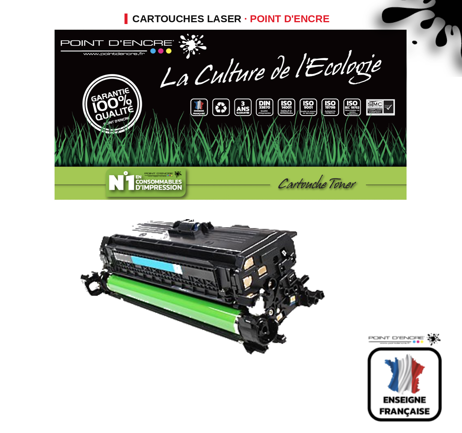 Cartouche laser POINT D'ENCRE  650A — CYAN