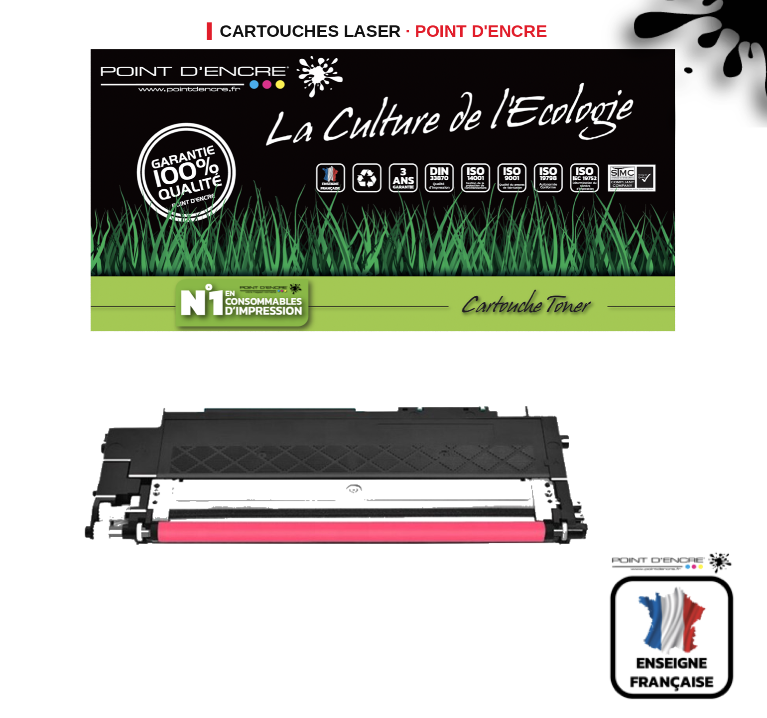 Cartouche laser POINT D'ENCRE Hp 117A — MAGENTA