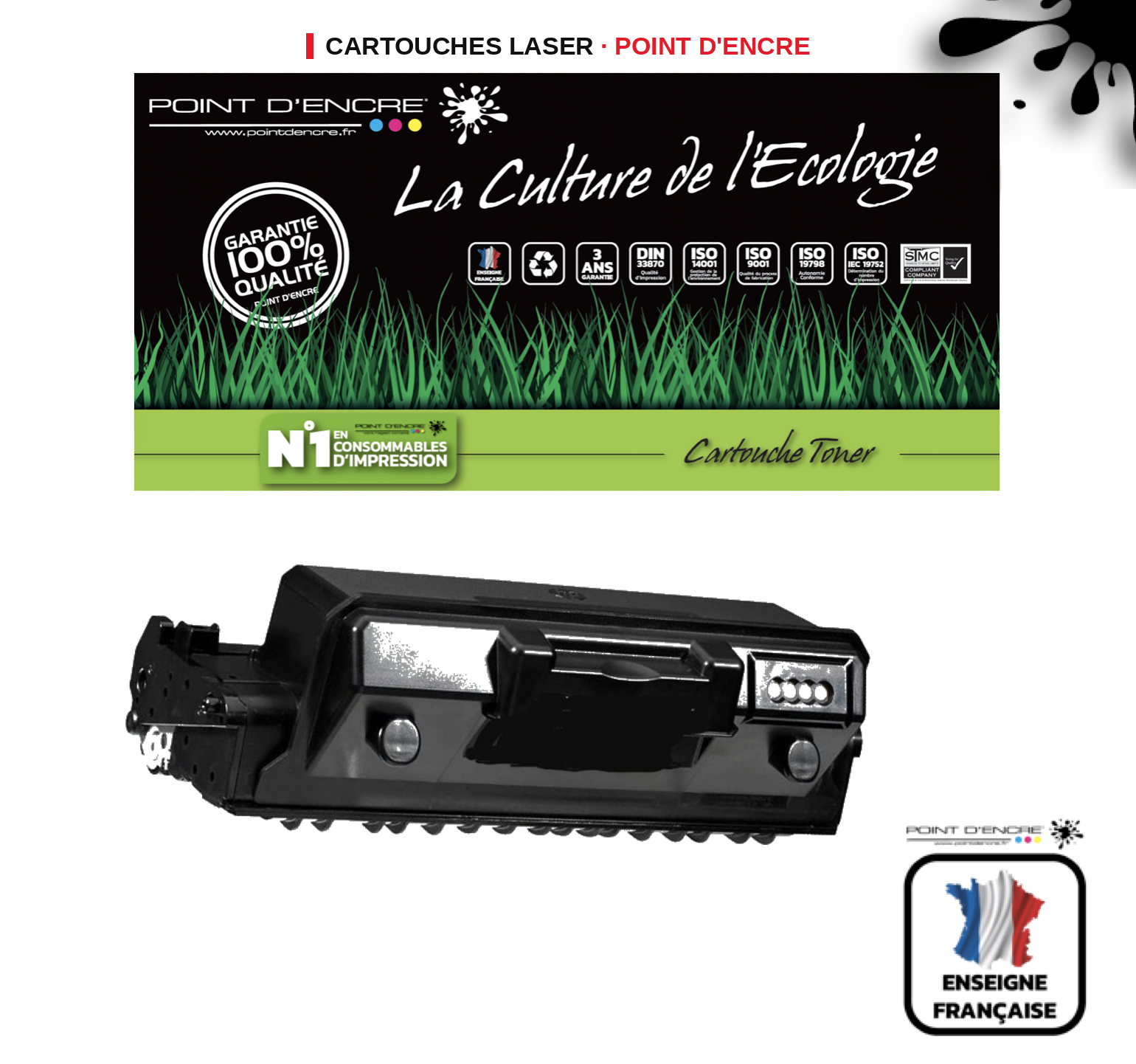 Cartouche laser POINT D'ENCRE Hp 331X — NOIR