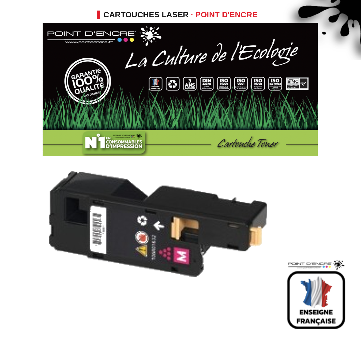 Cartouche laser POINT D'ENCRE Xerox 6020 — MAGENTA