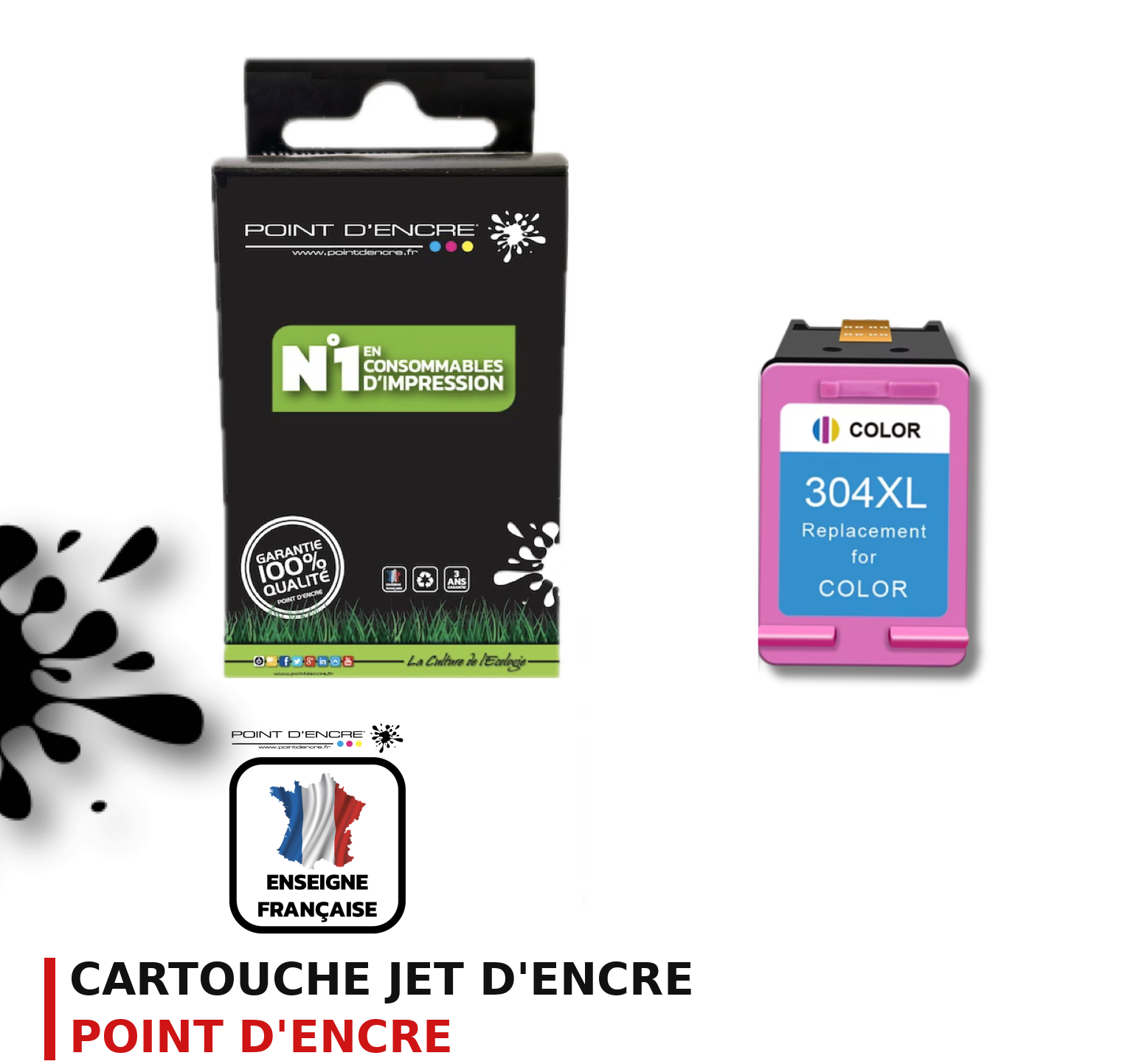 Cartouche d'encre POINT D'ENCRE Hp 304