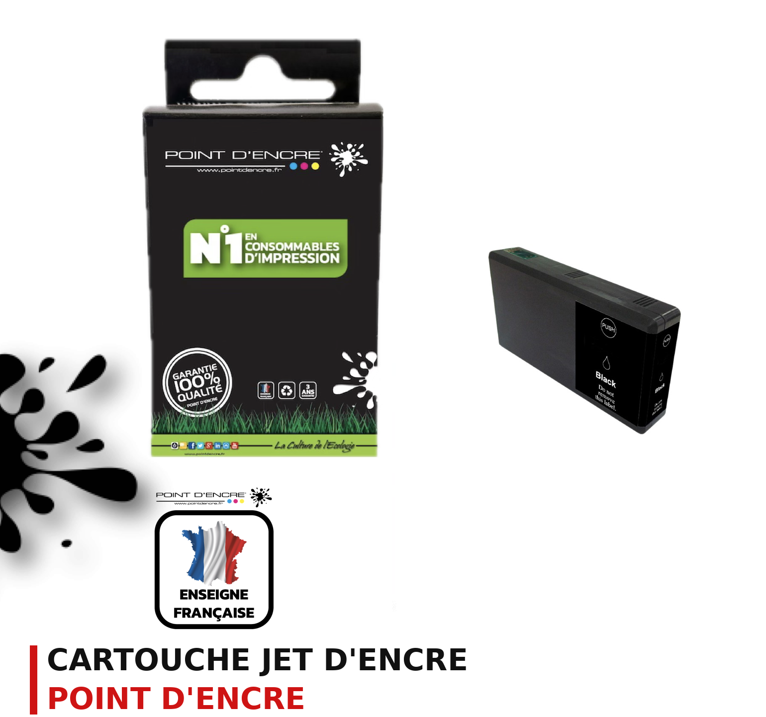 Cartouche d'encre POINT D'ENCRE Epson T7551 — NOIR