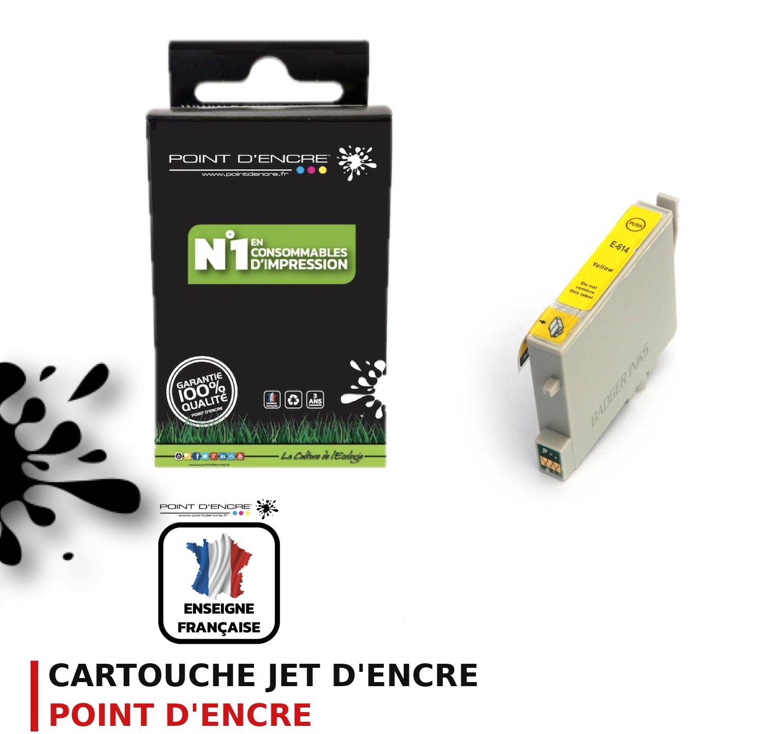 Cartouche d'encre POINT D'ENCRE Epson T061 — JAUNE