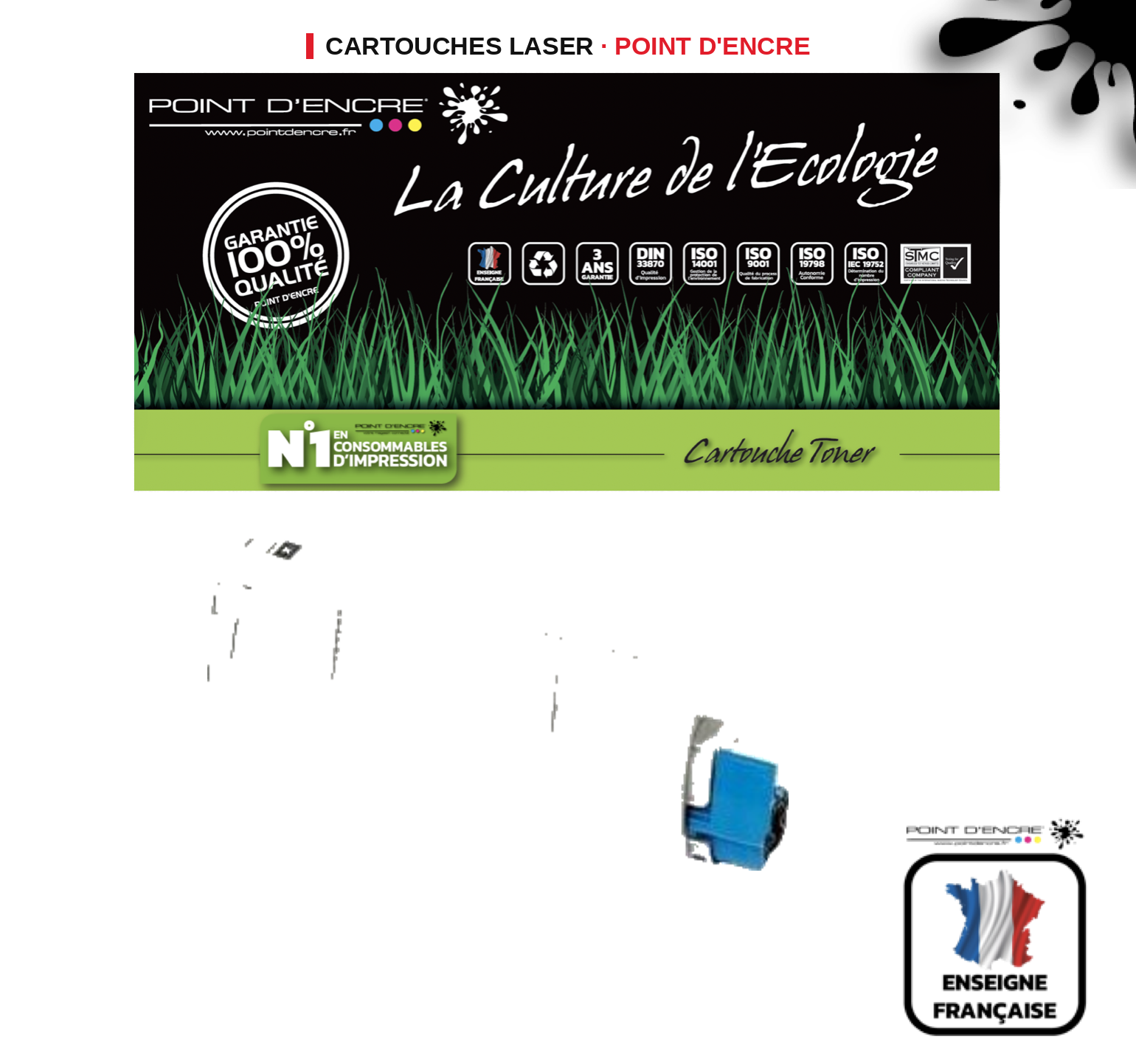 Cartouche laser POINT D'ENCRE Oki C801DN — MAGENTA