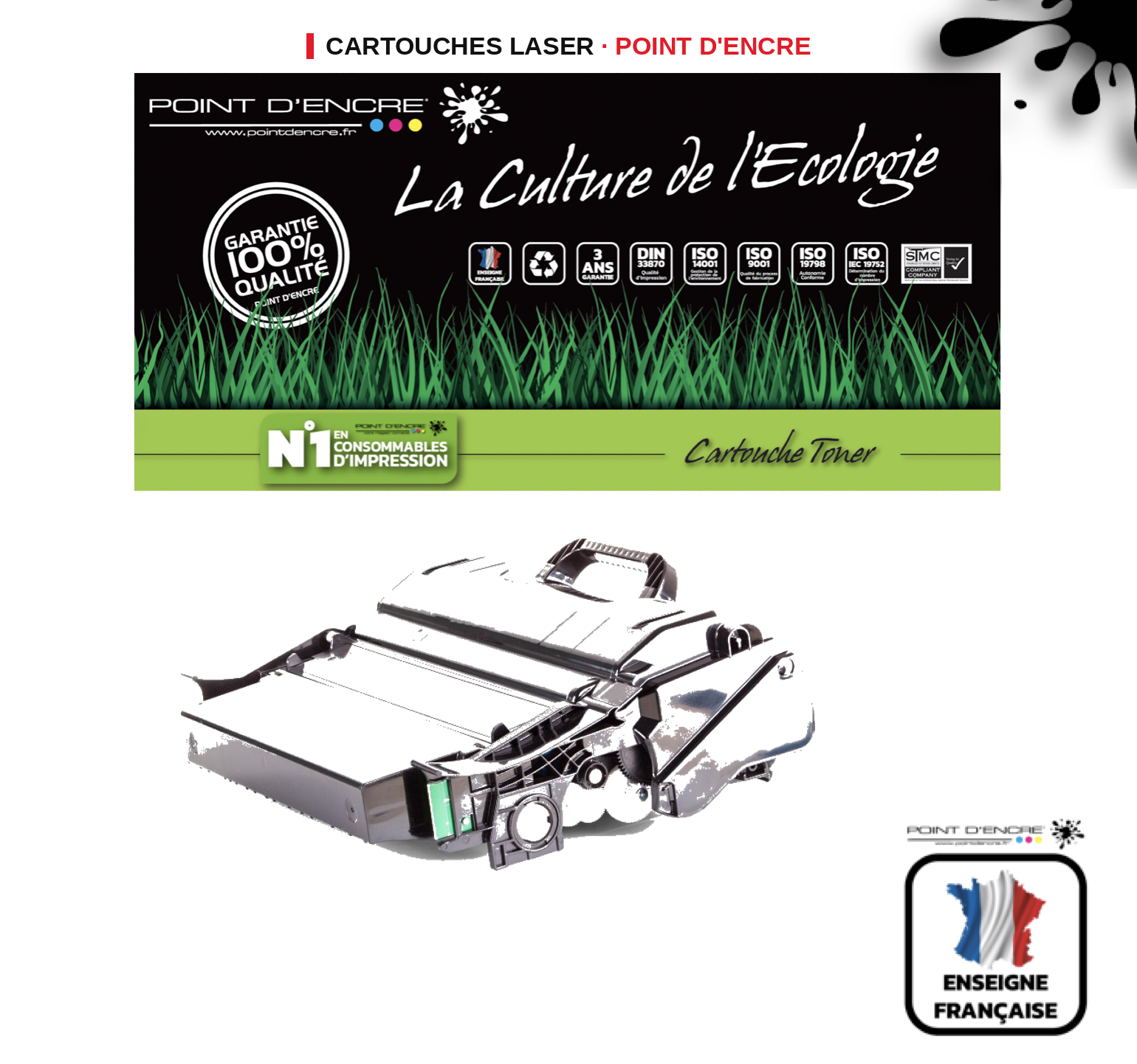 Cartouche laser POINT D'ENCRE Lexmark T650H11E — NOIR