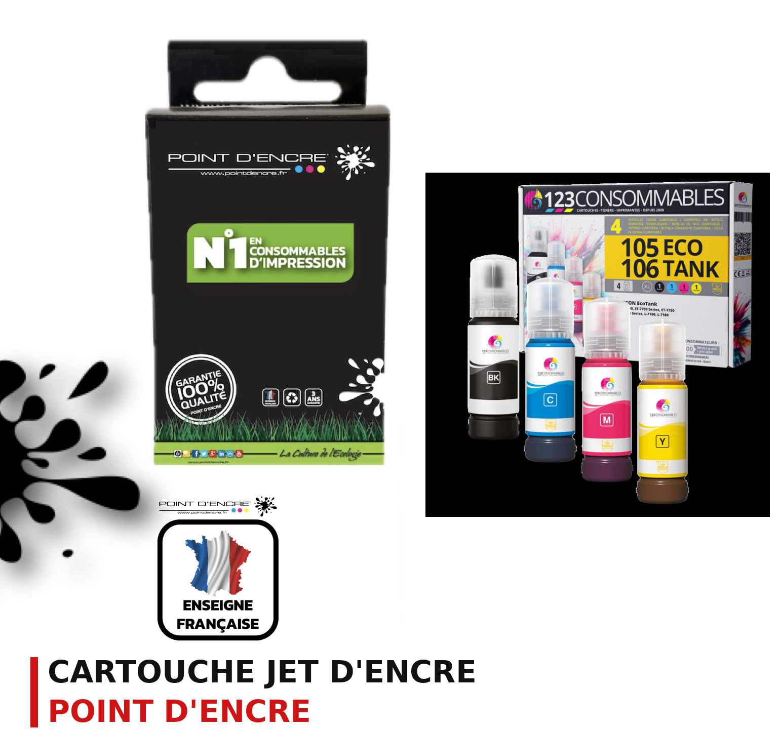 Cartouche d'encre POINT D'ENCRE Epson 105 — PACK