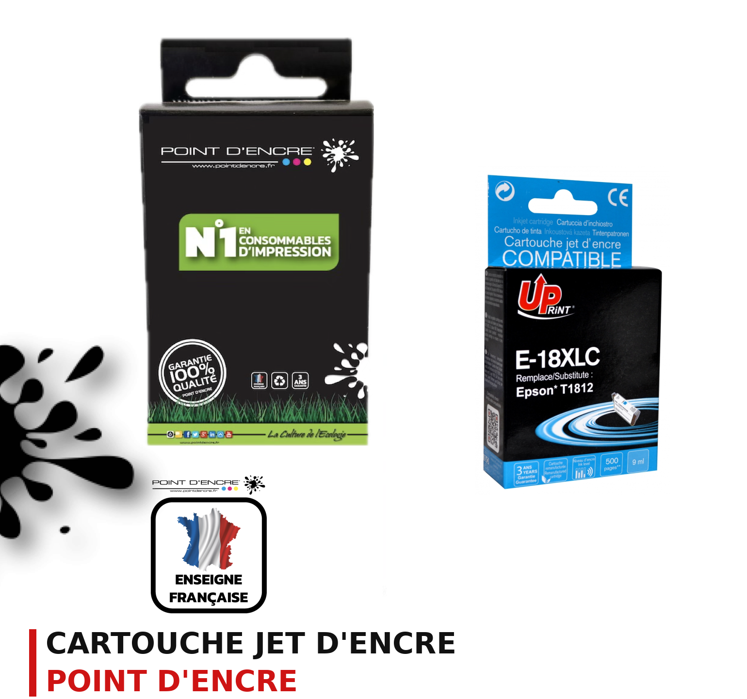 Cartouche d'encre POINT D'ENCRE Epson T18XL — CYAN