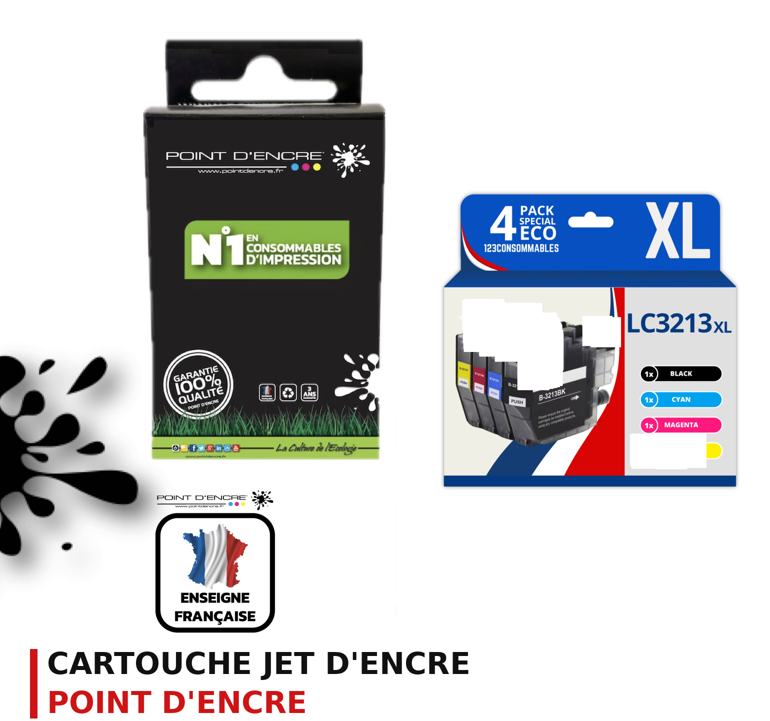 Cartouche d'encre POINT D'ENCRE Brother 3213 — PACK