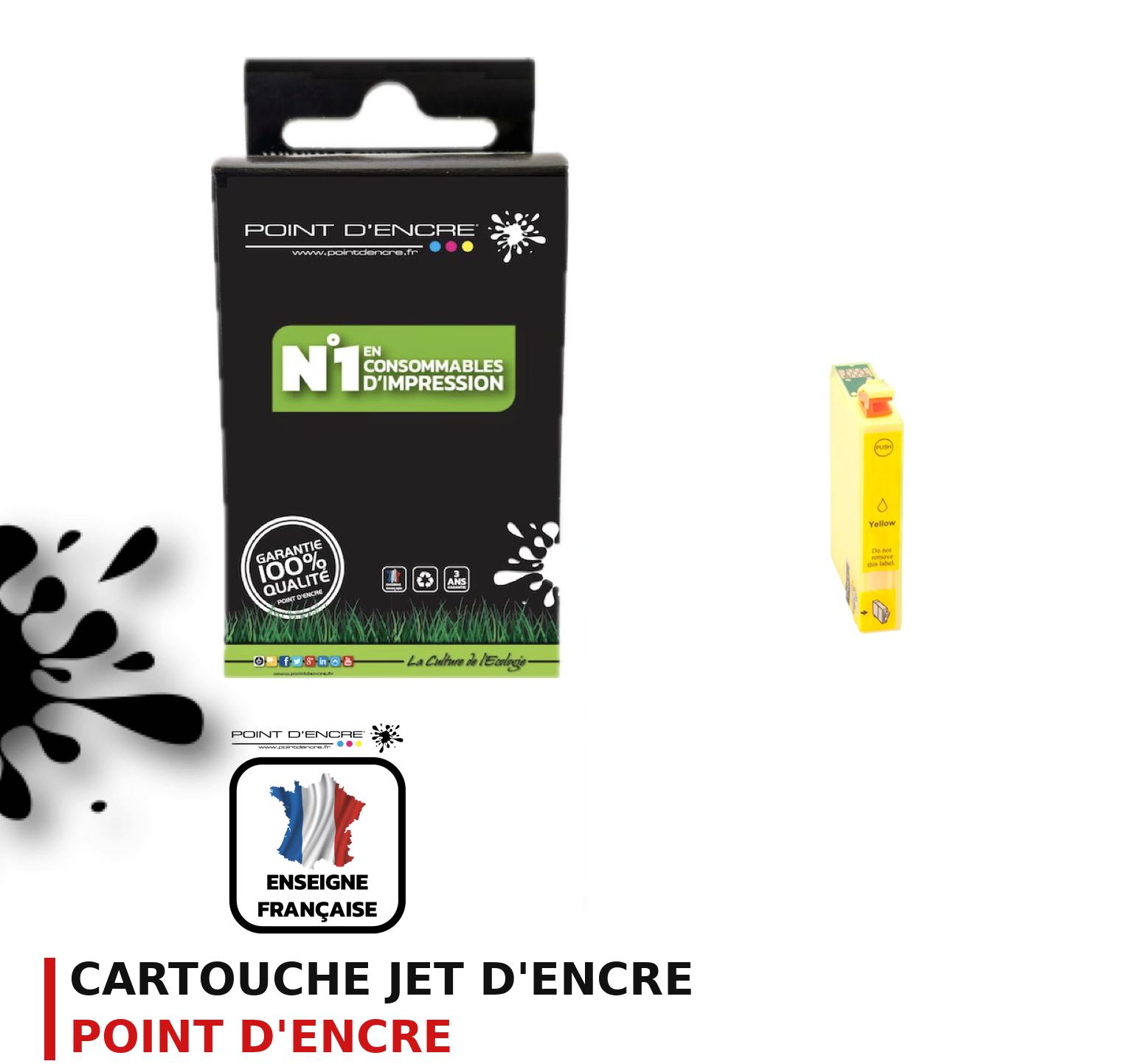 Cartouche d'encre POINT D'ENCRE Epson 502XL — JAUNE