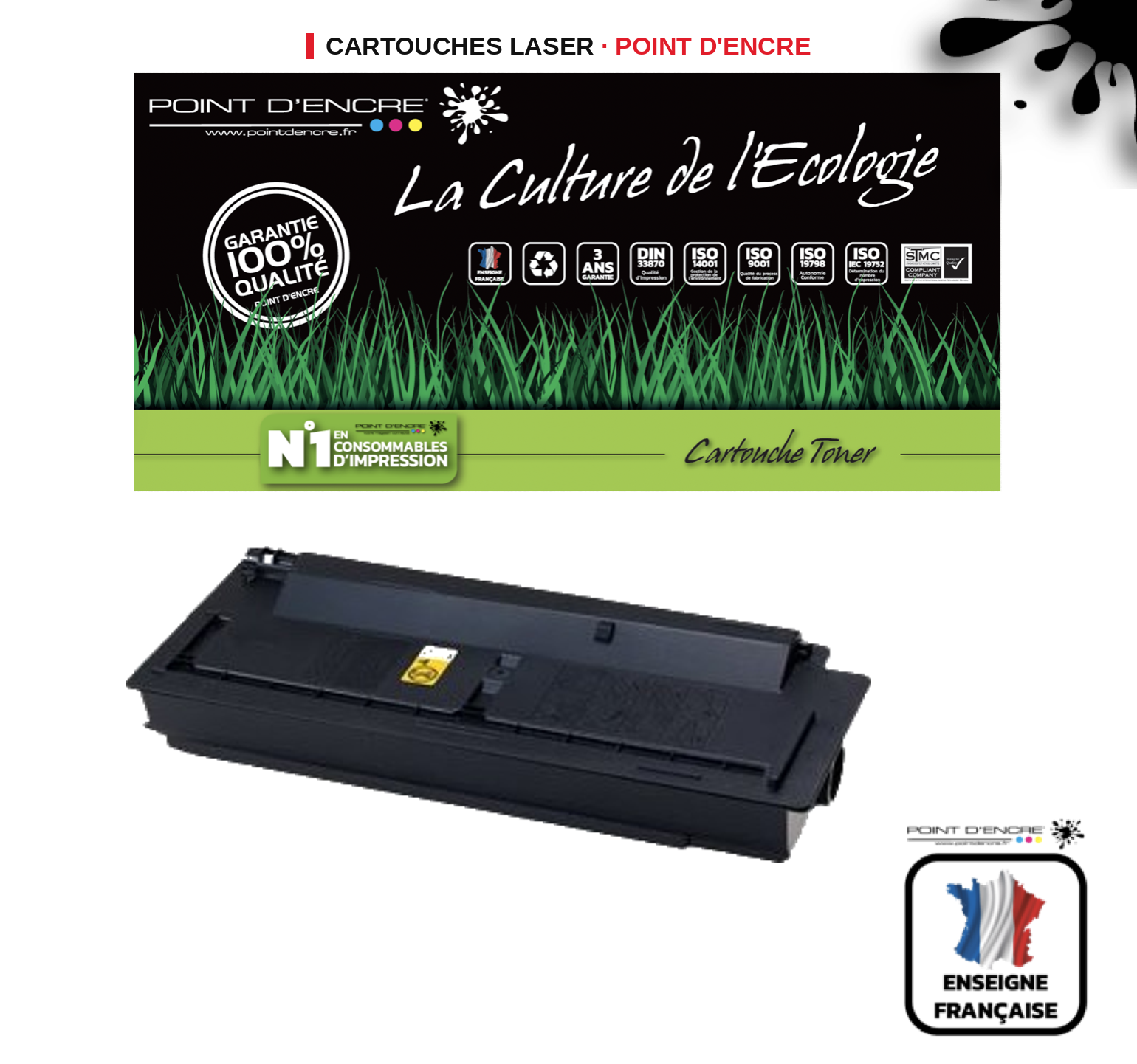 Cartouche laser POINT D'ENCRE Kyocera TK6115 — NOIR