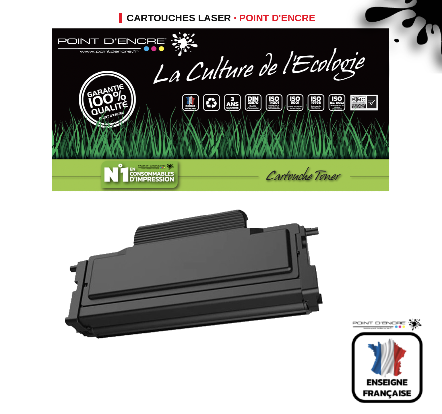 Cartouche laser POINT D'ENCRE Pantum TL425U — NOIR