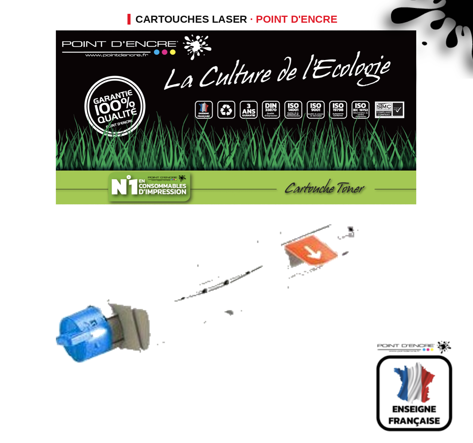 Cartouche laser POINT D'ENCRE Dell 5110 — CYAN