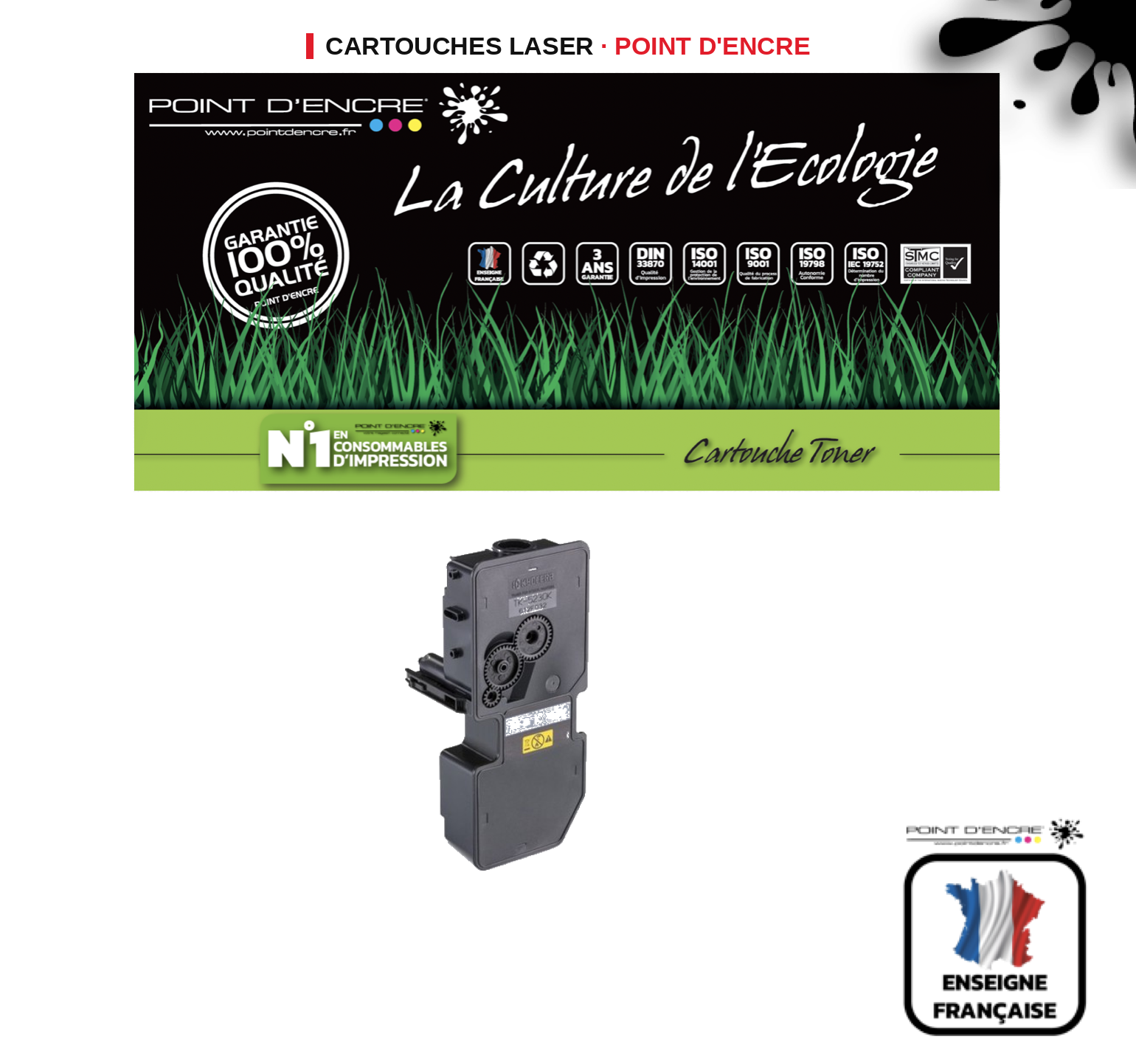 Cartouche laser POINT D'ENCRE Kyocera 5230K — NOIR