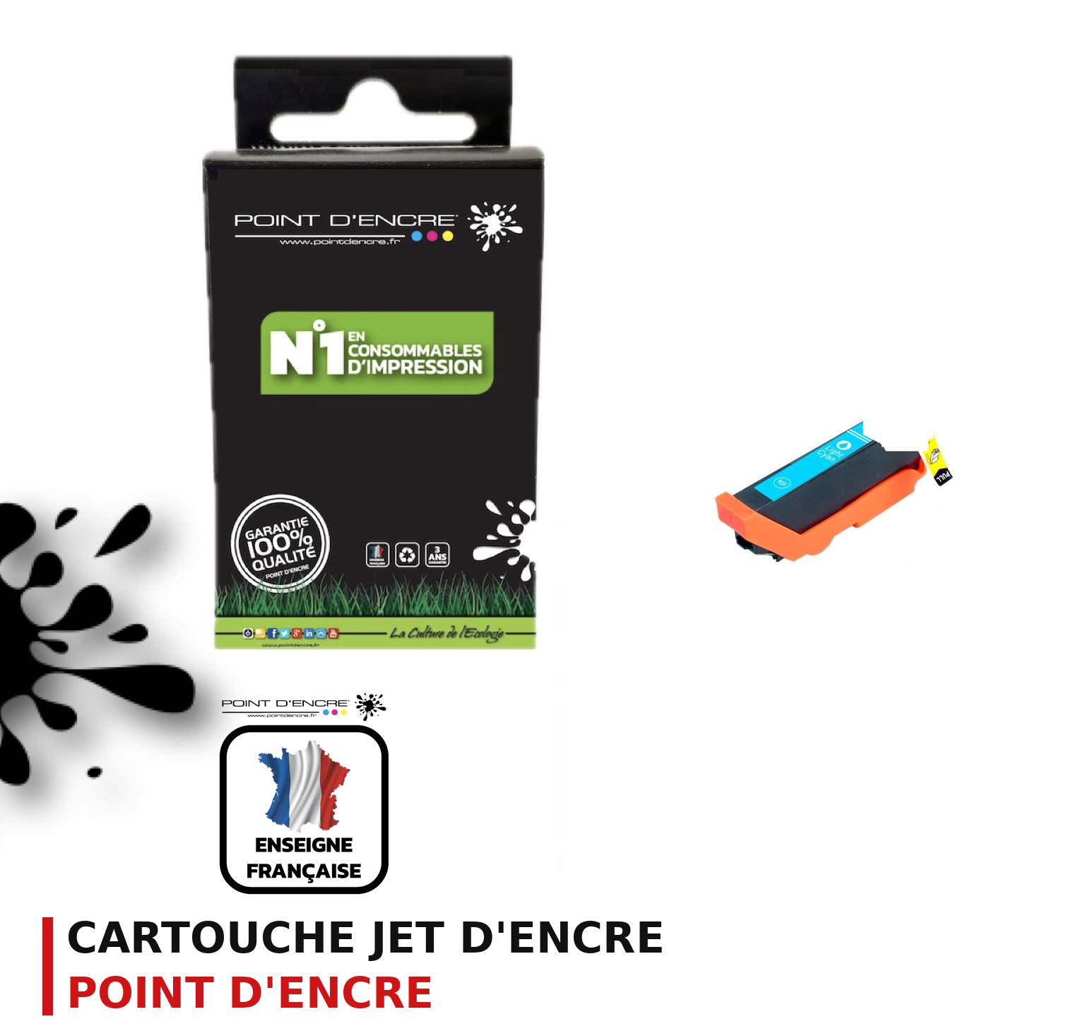 Cartouche d'encre POINT D'ENCRE Epson T24XL — CYAN