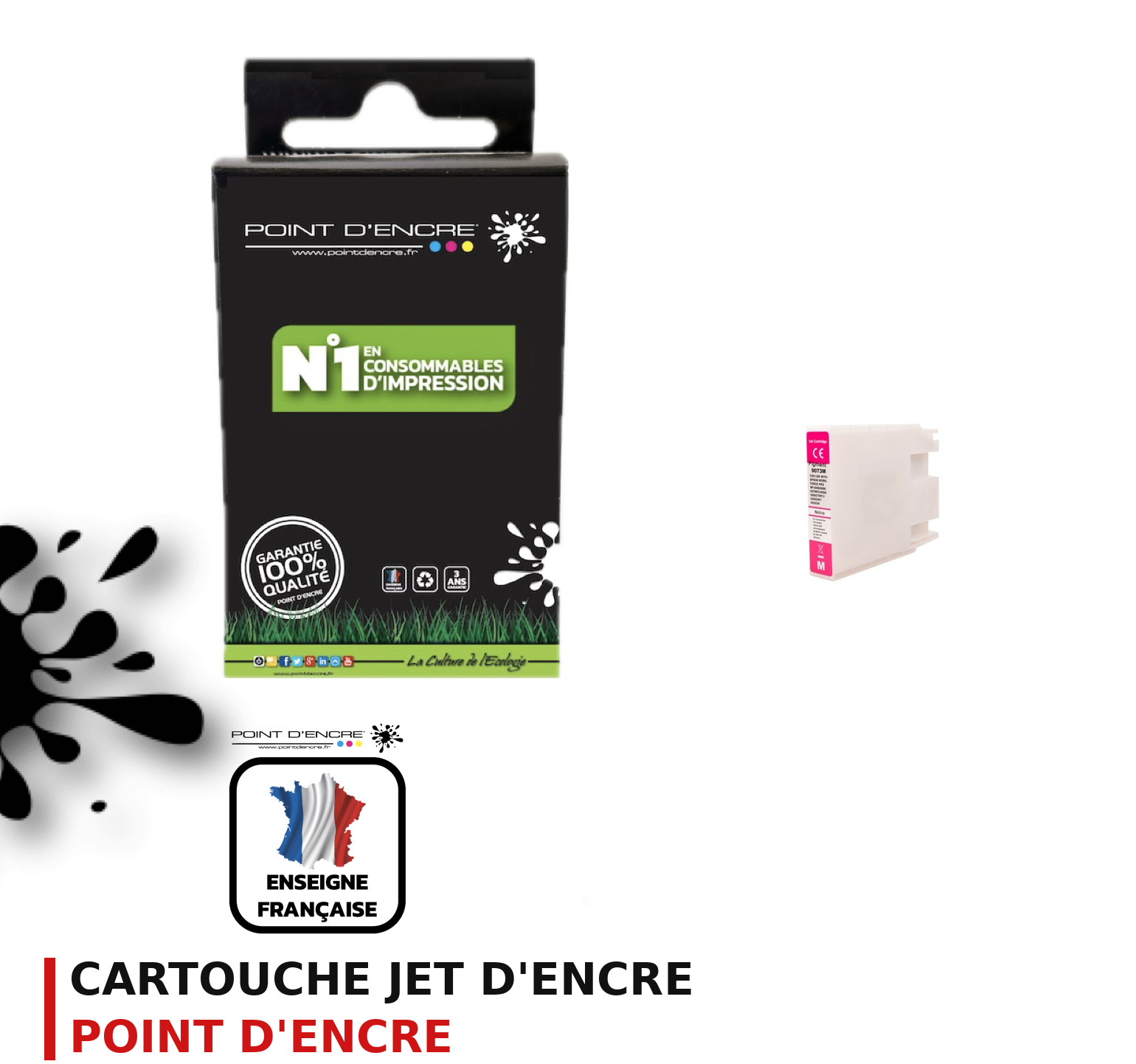 Cartouche d'encre POINT D'ENCRE Epson T9073 — MAGENTA