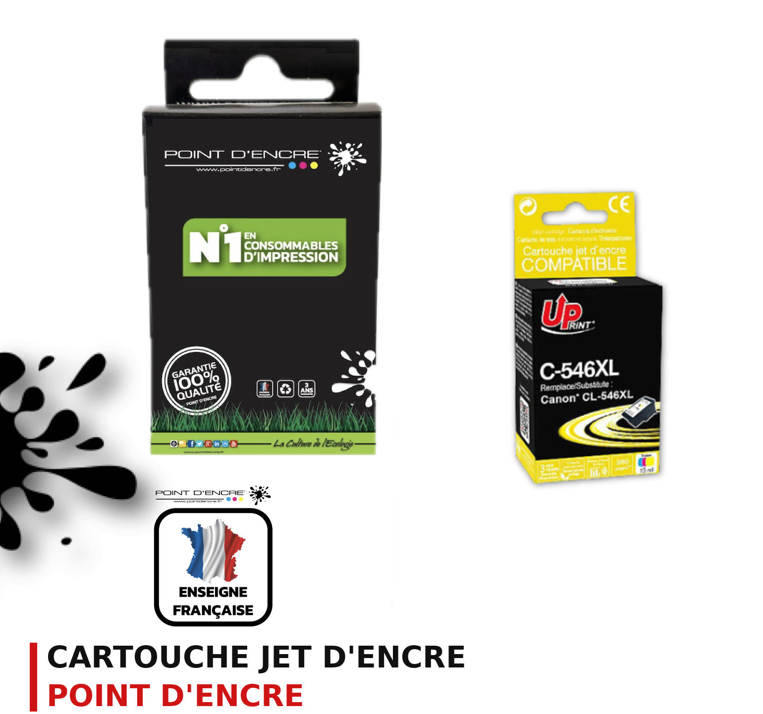 Cartouche d'encre POINT D'ENCRE Canon 546 — COULEUR