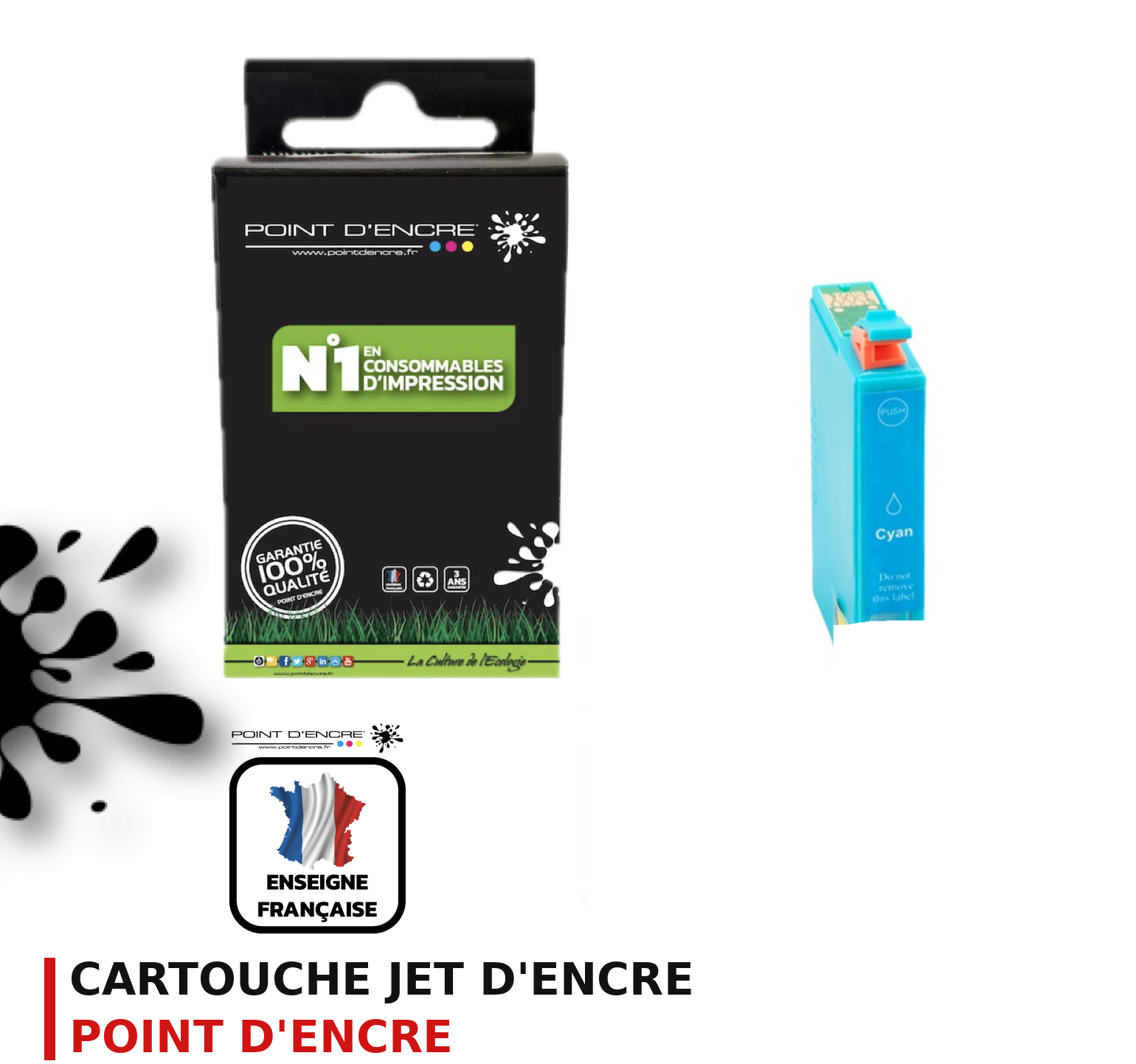 Cartouche d'encre POINT D'ENCRE Epson 408L — CYAN