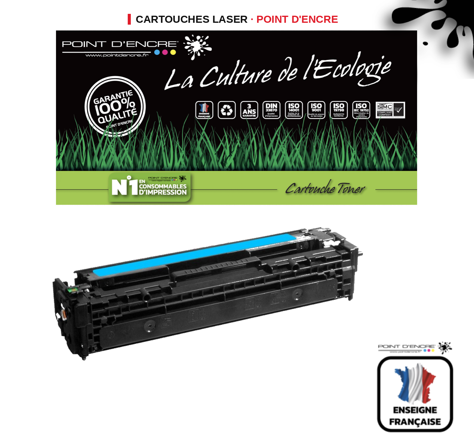 Cartouche laser POINT D'ENCRE Canon 716 — CYAN