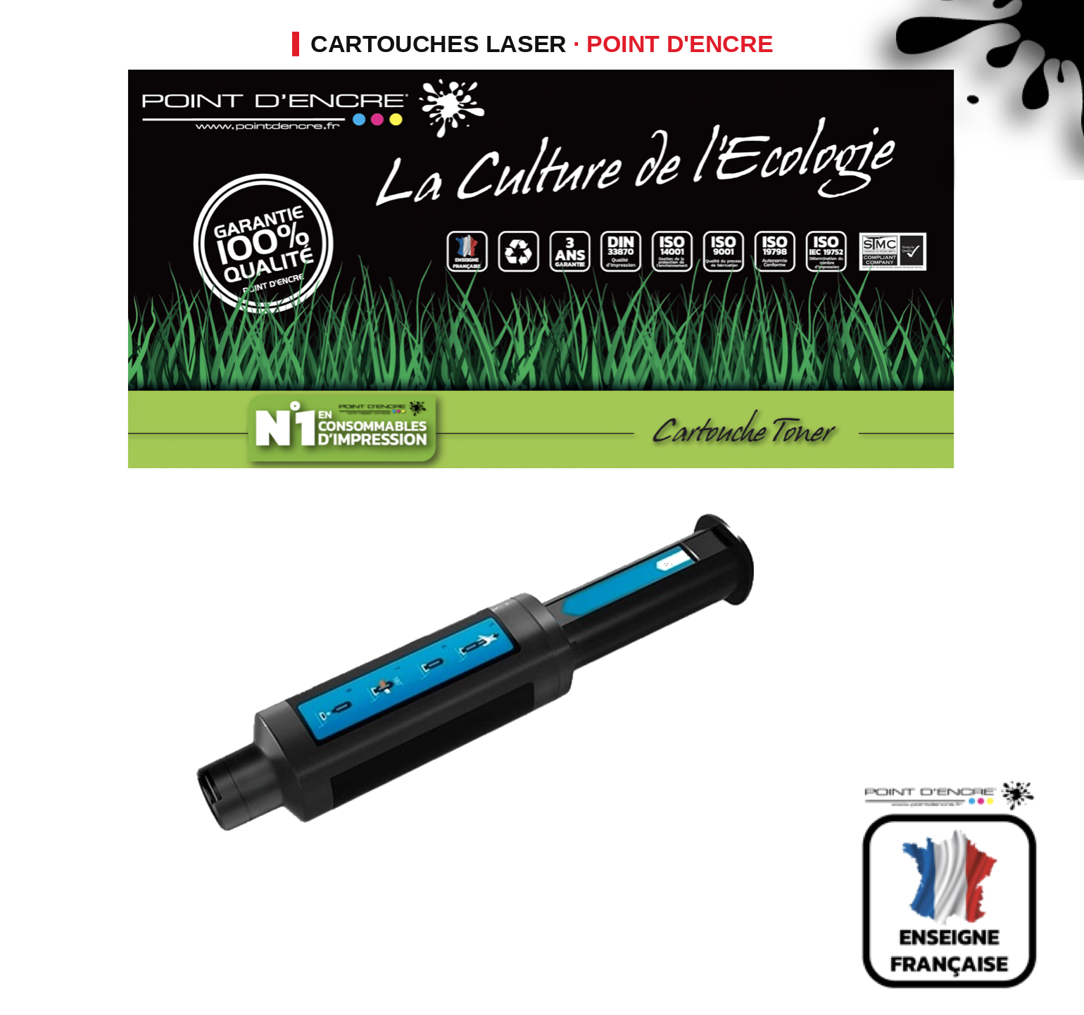 Cartouche laser POINT D'ENCRE Hp 108A — NOIR