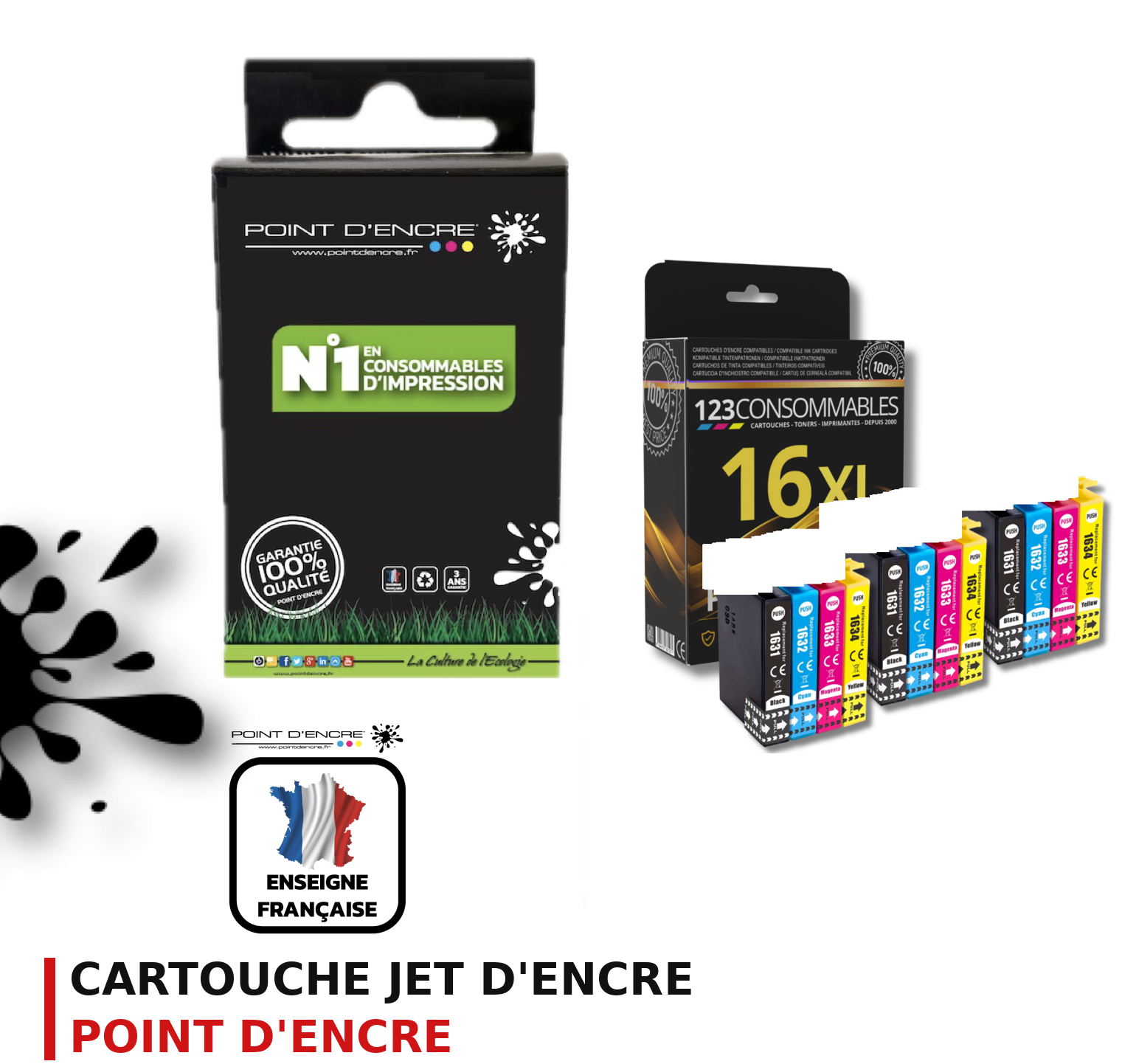 Cartouche d'encre POINT D'ENCRE Epson 16XL — PACK