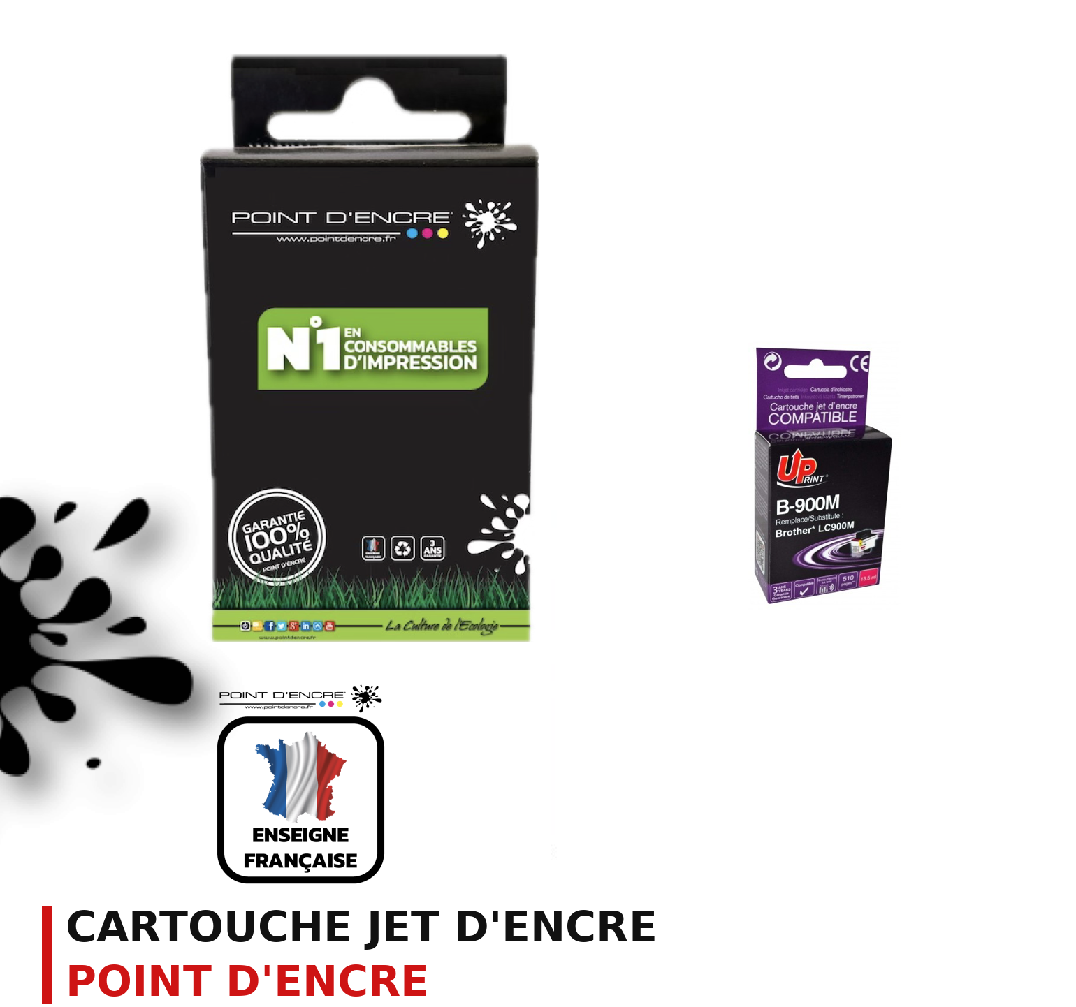 Cartouche d'encre POINT D'ENCRE Brother LC900M — MAGENTA