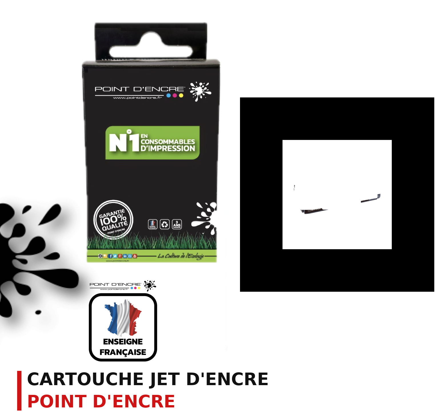 Cartouche d'encre POINT D'ENCRE Hp 991XL — NOIR