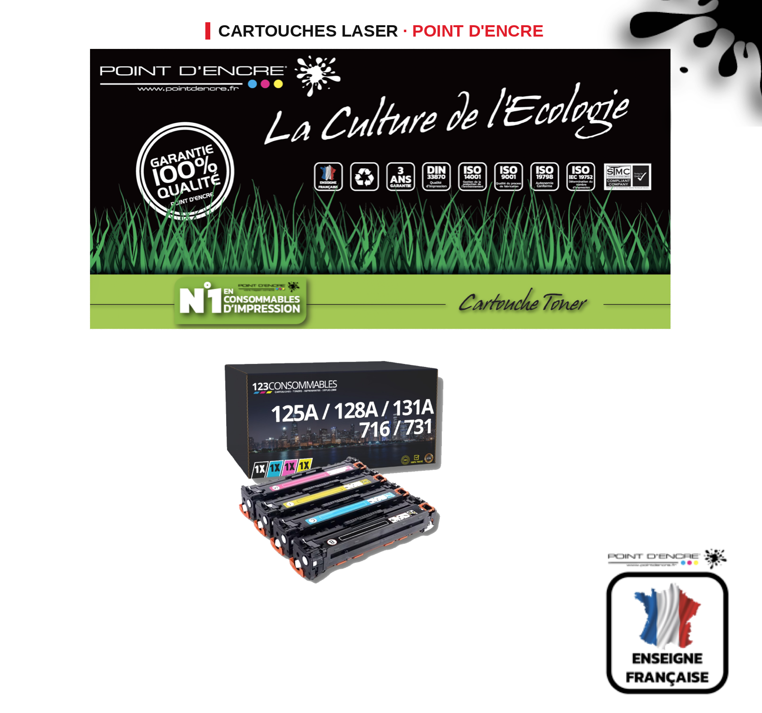 Cartouche laser POINT D'ENCRE Canon 716 — PACK