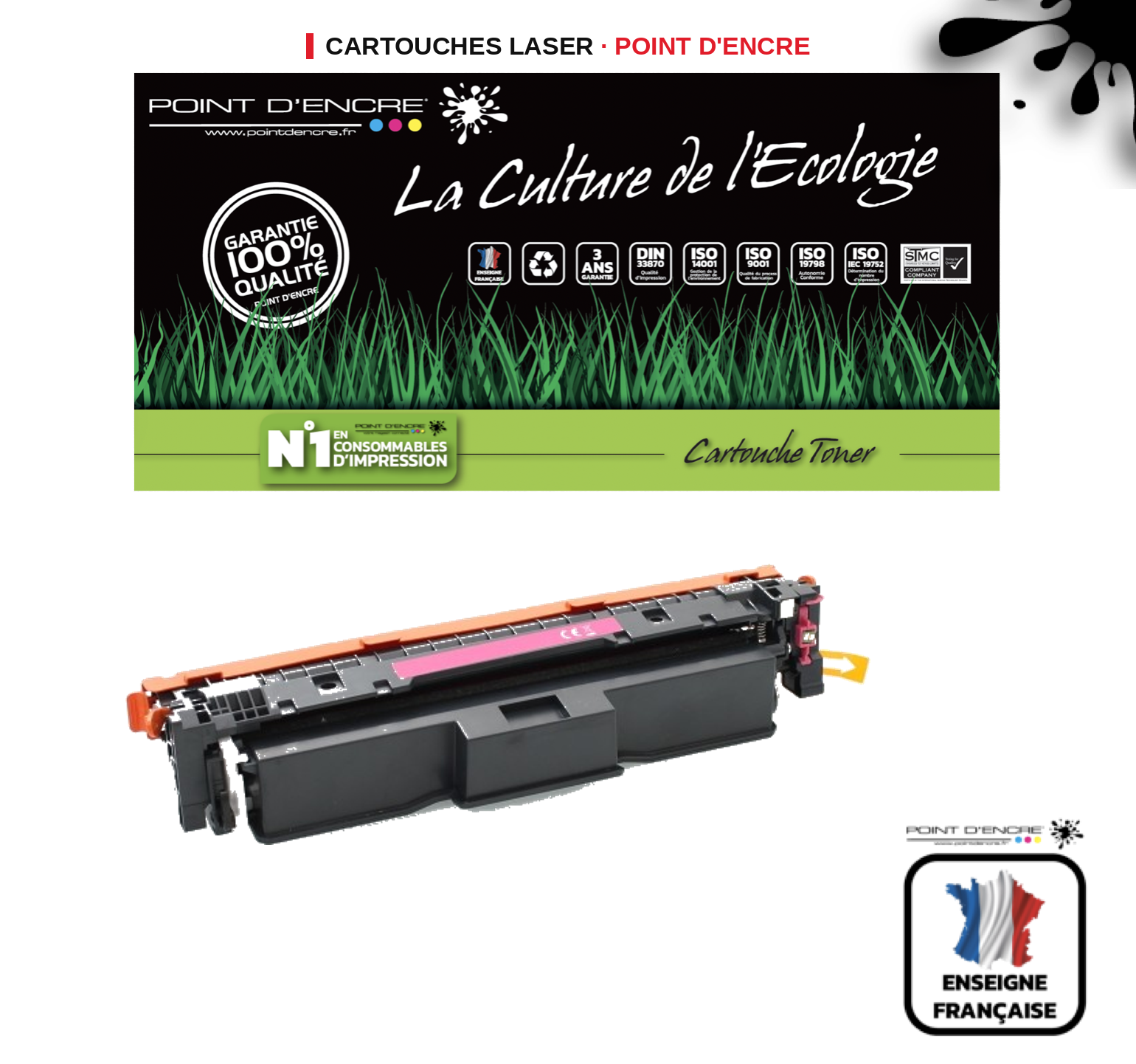 Cartouche laser POINT D'ENCRE Canon 069H — MAGENTA