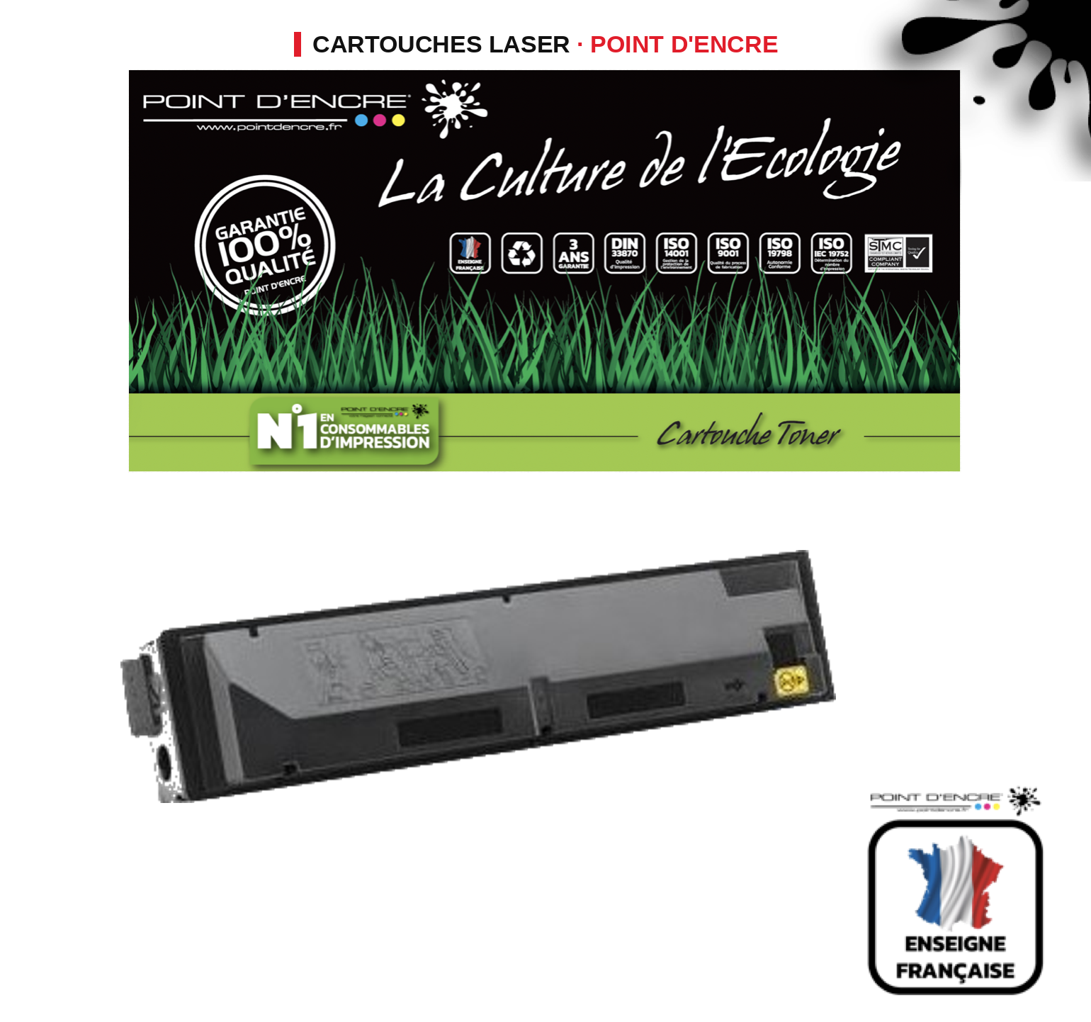 Cartouche laser POINT D'ENCRE Kyocera TK5205 — NOIR