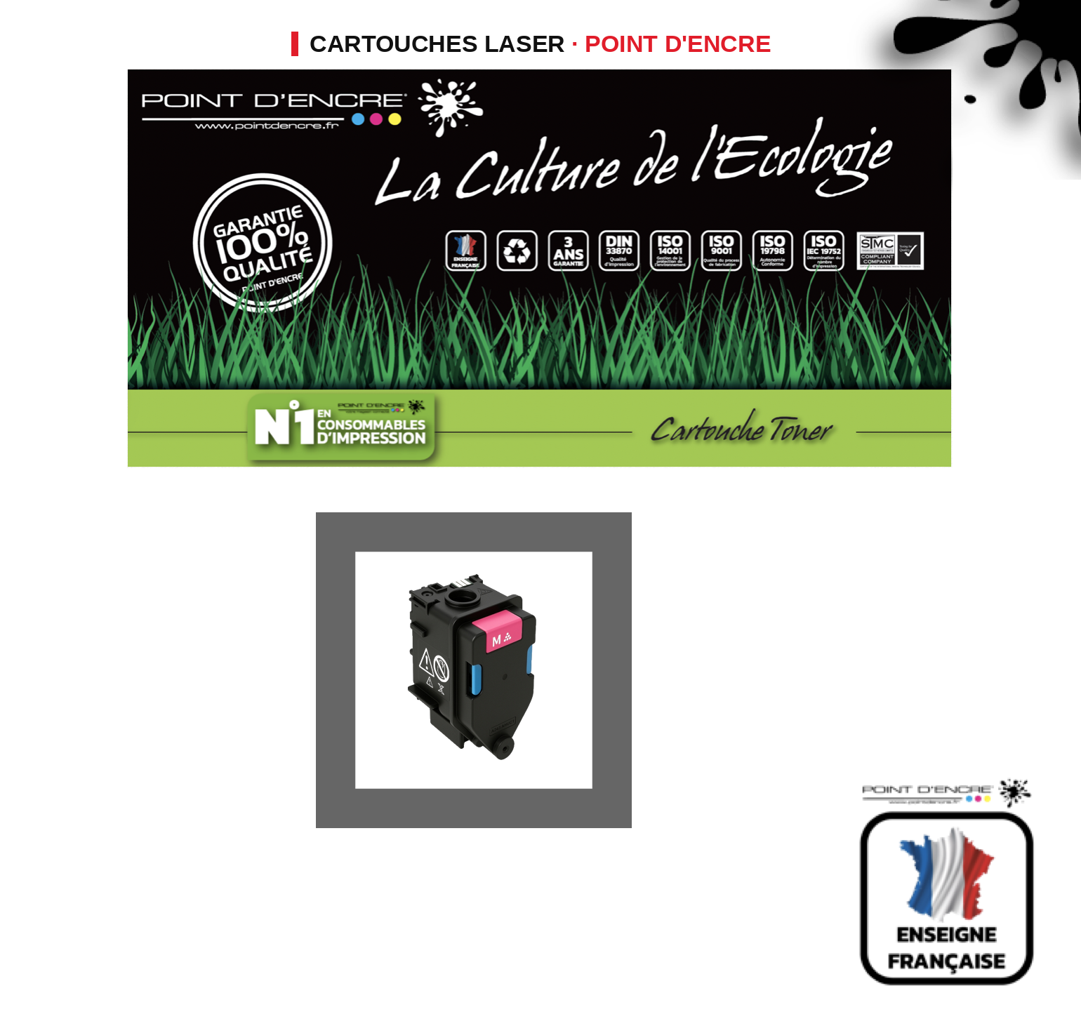 Cartouche laser POINT D'ENCRE Konica Minolta TNP81 — MAGENTA