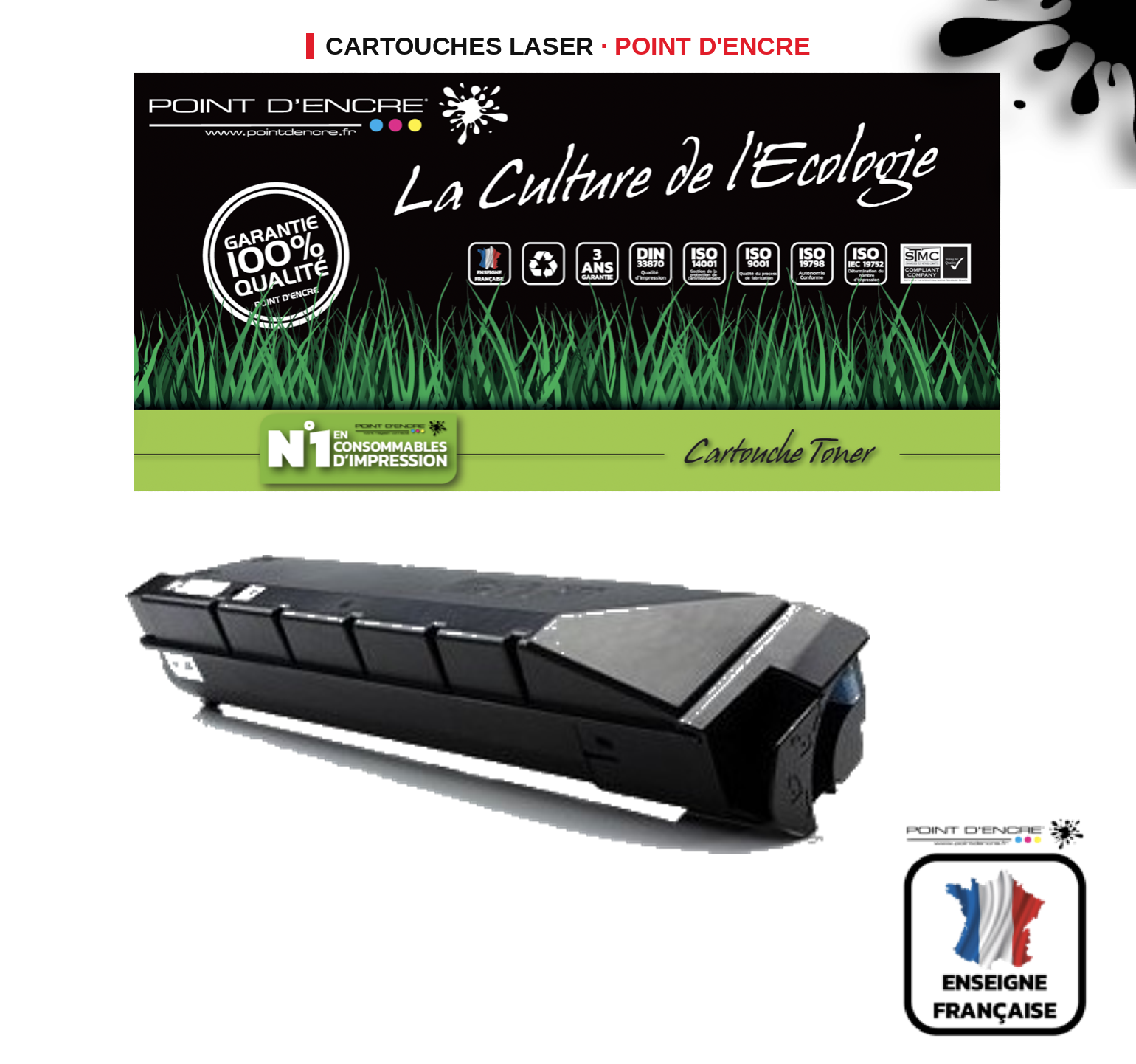 Cartouche laser POINT D'ENCRE Kyocera 8305K — NOIR