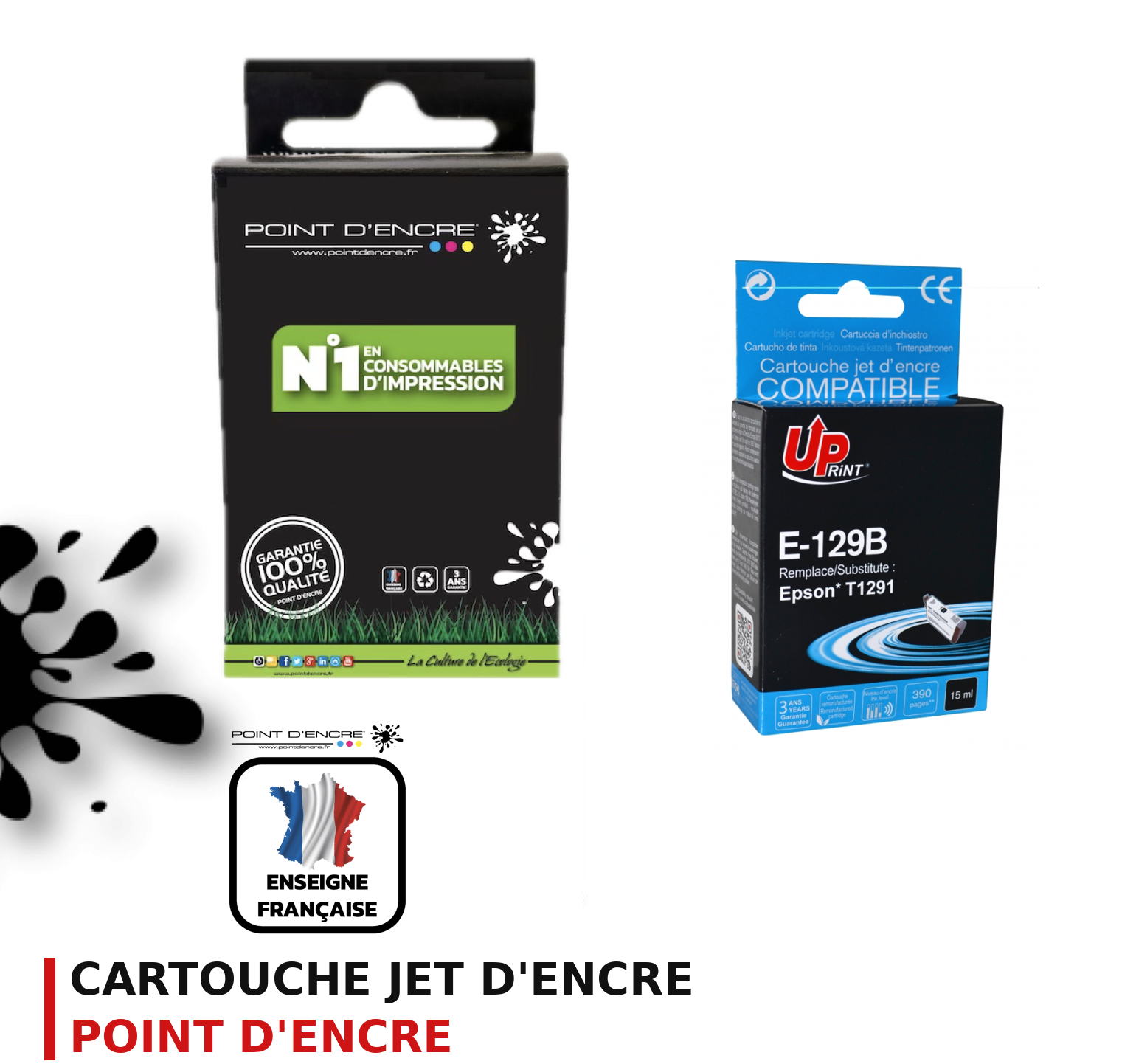 Cartouche d'encre POINT D'ENCRE Epson T129 — NOIR