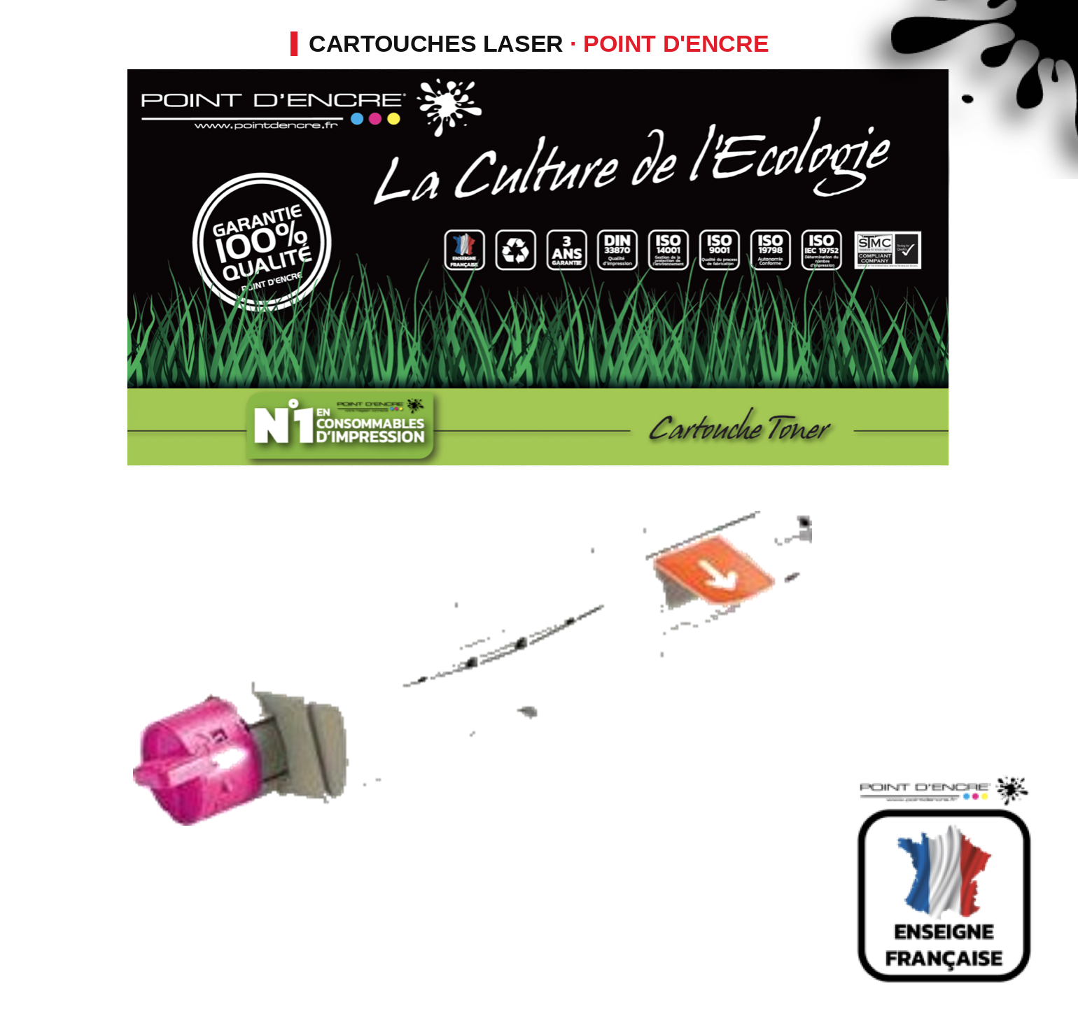 Cartouche laser POINT D'ENCRE Dell 5110 — MAGENTA