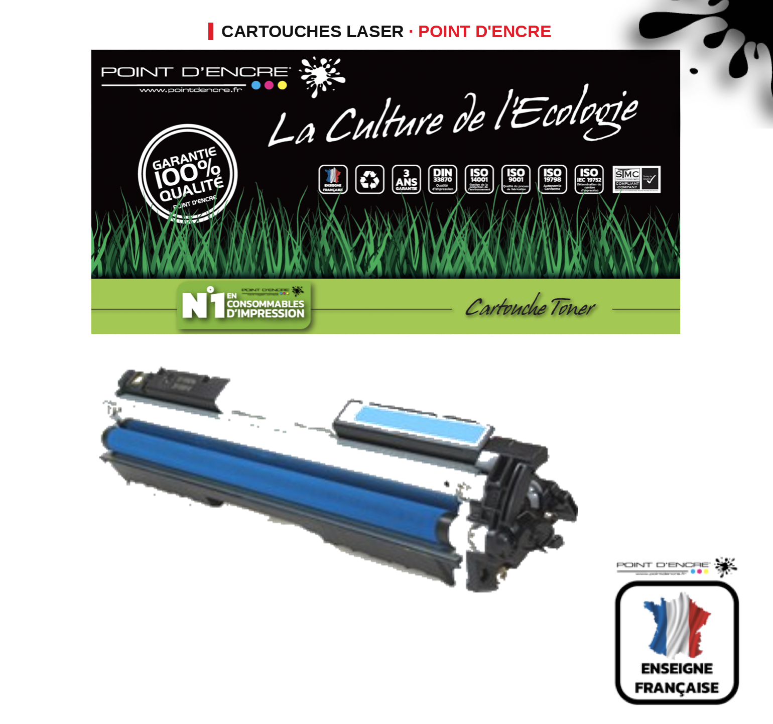 Cartouche laser POINT D'ENCRE Canon 729 — CYAN