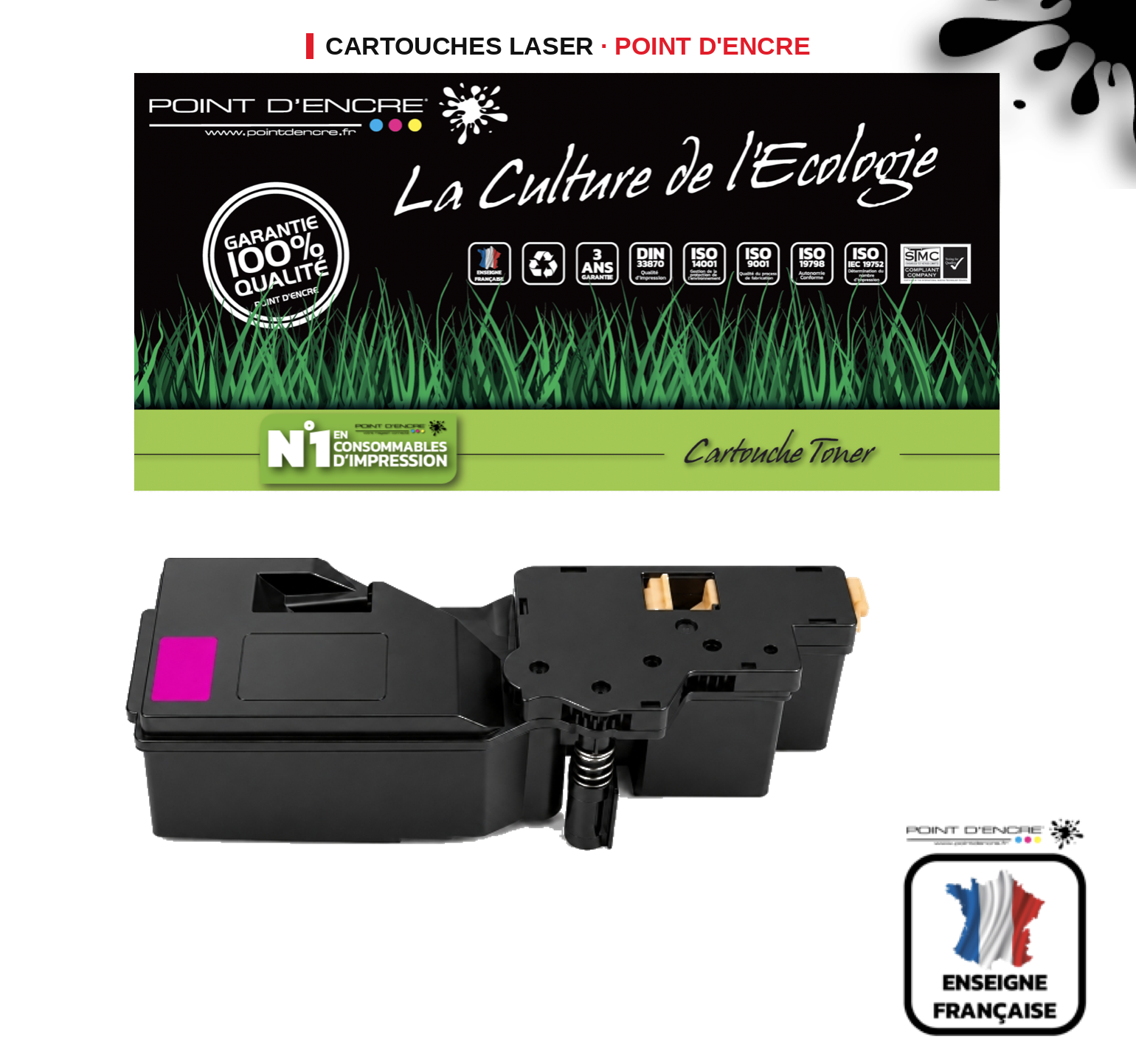 Cartouche laser POINT D'ENCRE Konica Minolta TNP92 — MAGENTA