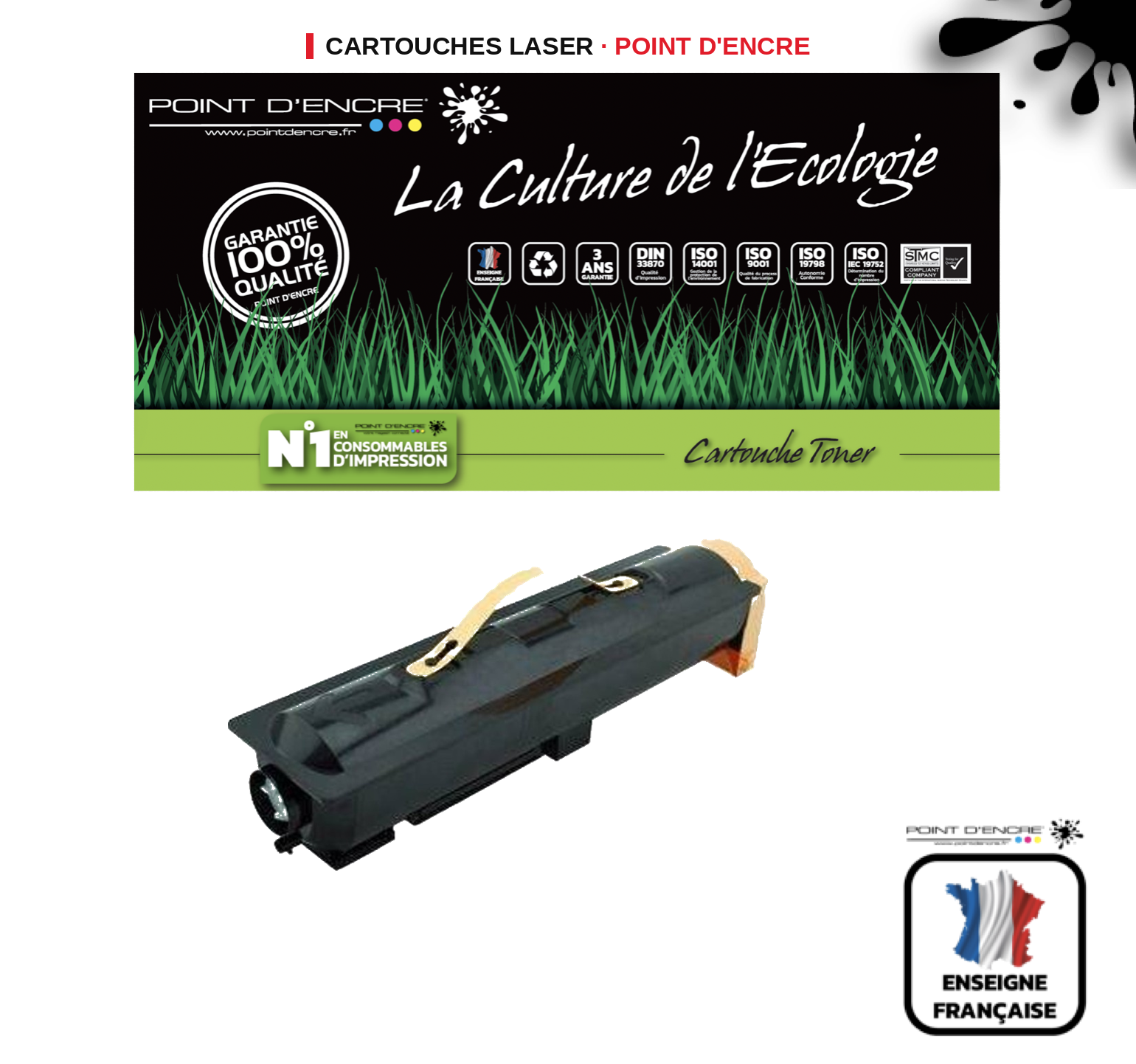 Cartouche laser POINT D'ENCRE Xerox 136 — NOIR
