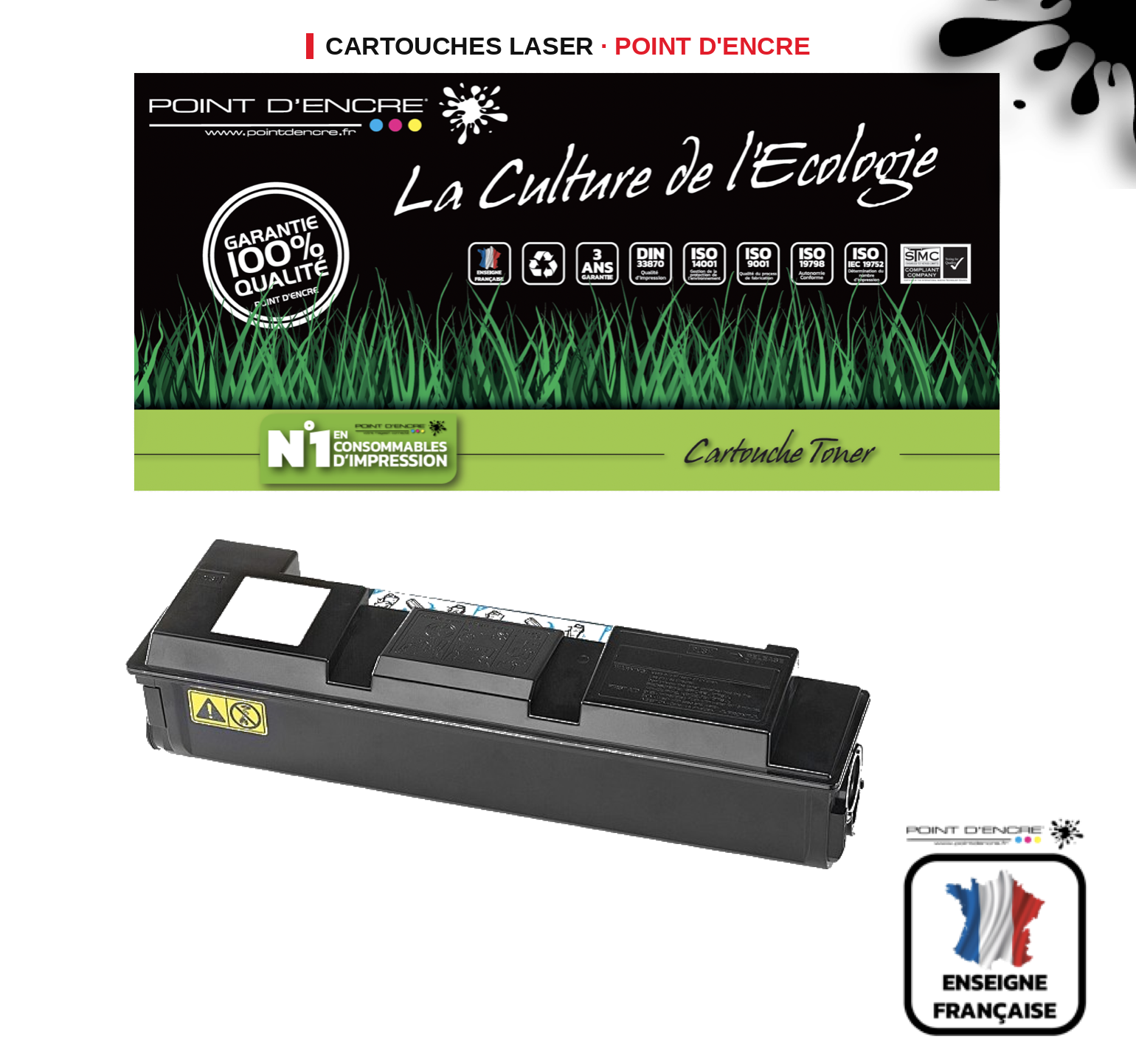 Cartouche laser POINT D'ENCRE Kyocera TK450 — NOIR