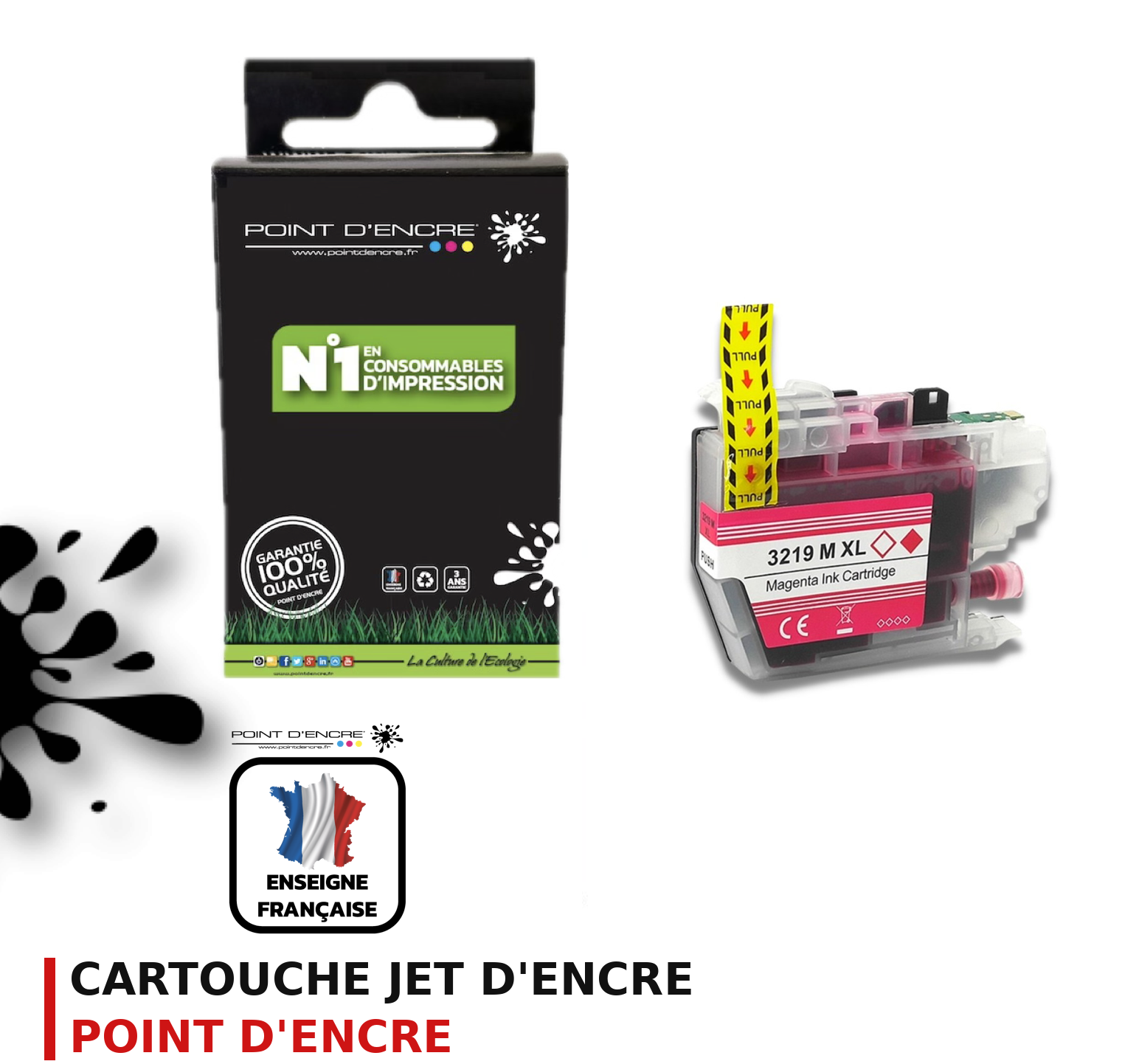 Cartouche d'encre POINT D'ENCRE Brother LC3219 — MAGENTA